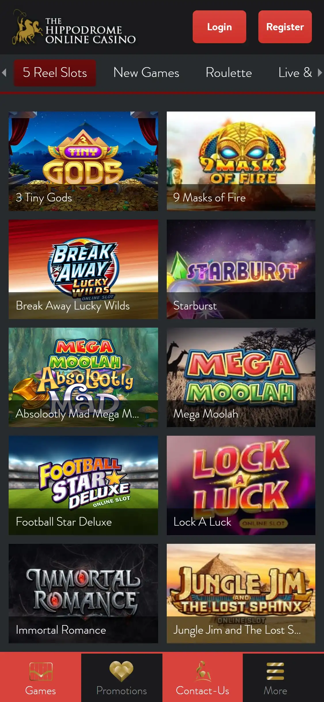 Hippodrome Online Casino Mobile Games Review