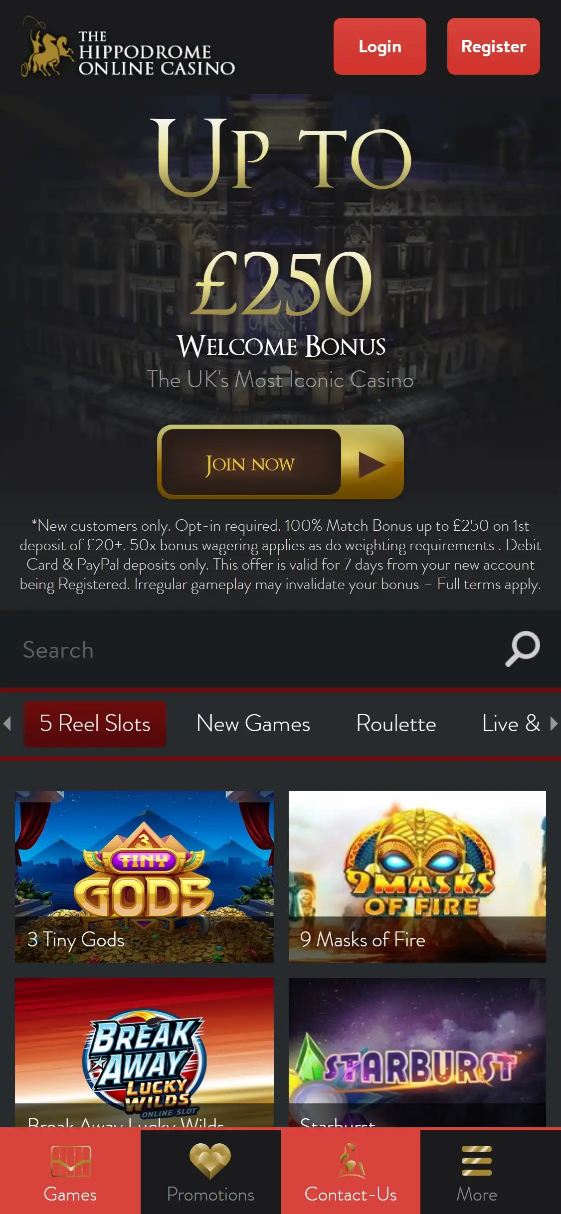 Hippodrome Online Casino Mobile Review