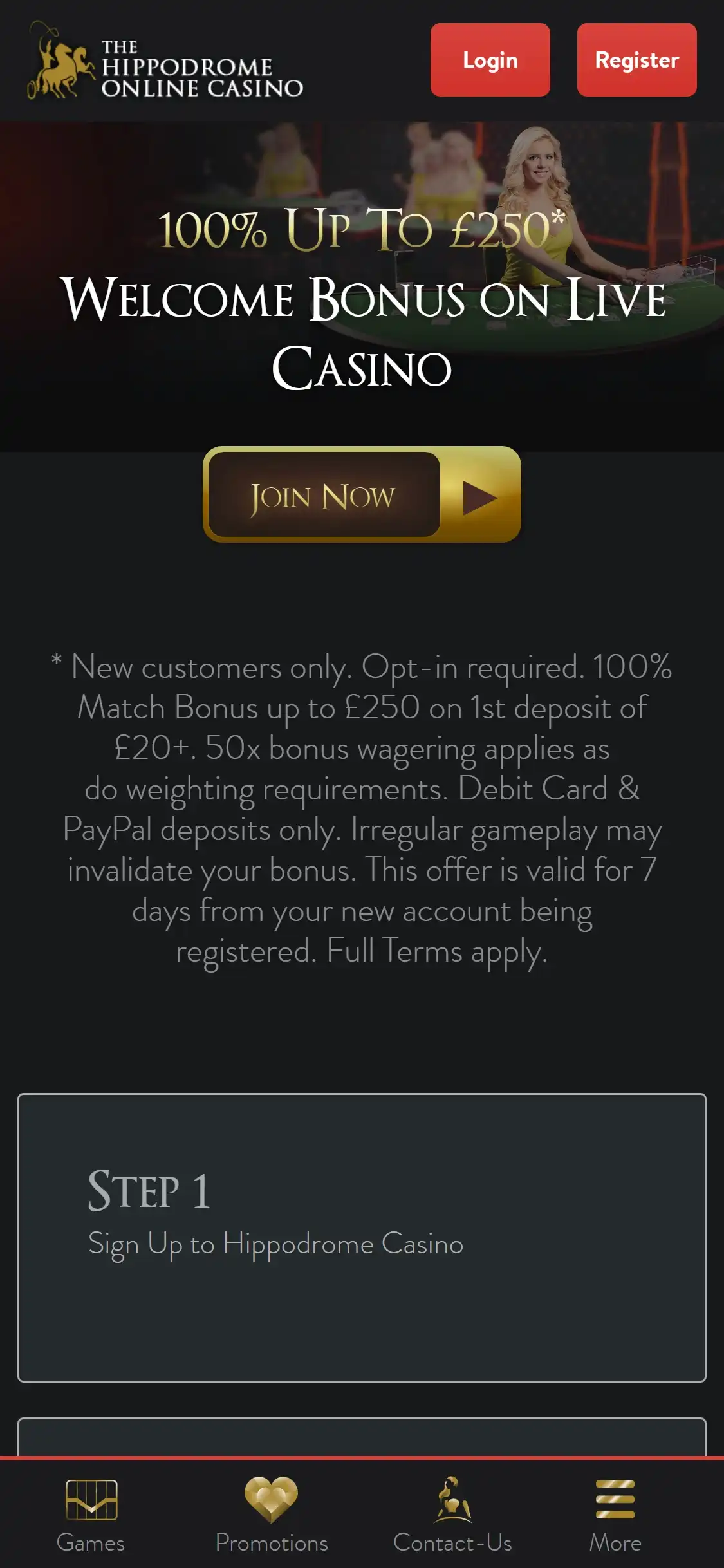 Hippodrome Online Casino Mobile Live Dealer Games Review