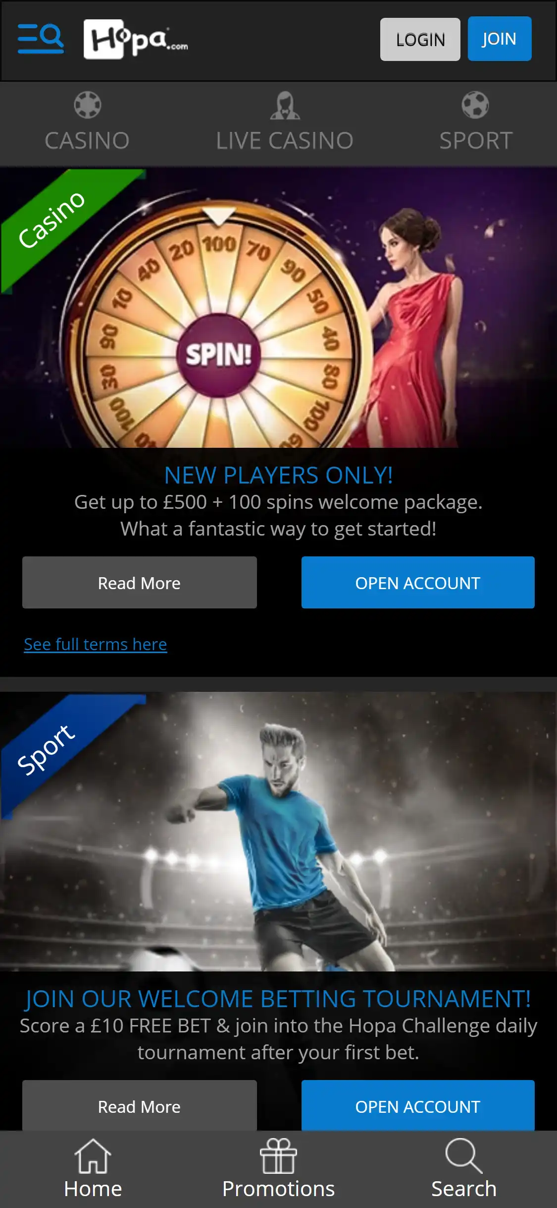 Hopa Casino Mobile No Deposit Bonus Review