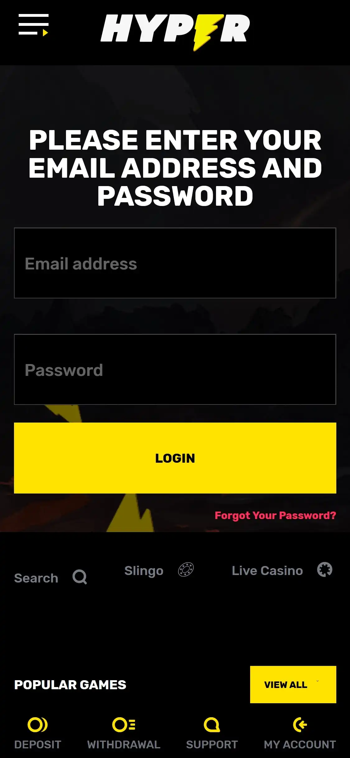 Hyper Casino Mobile Login Review