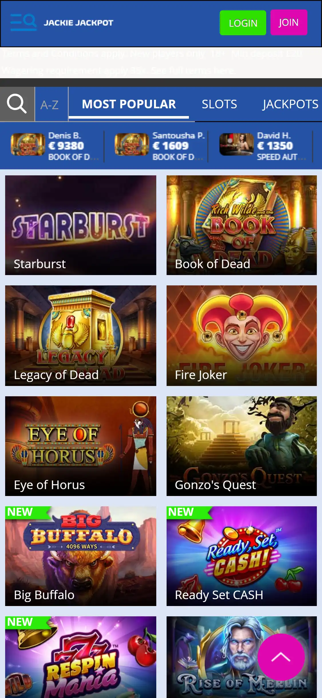 Jackie Jackpot Casino Mobile Games Review