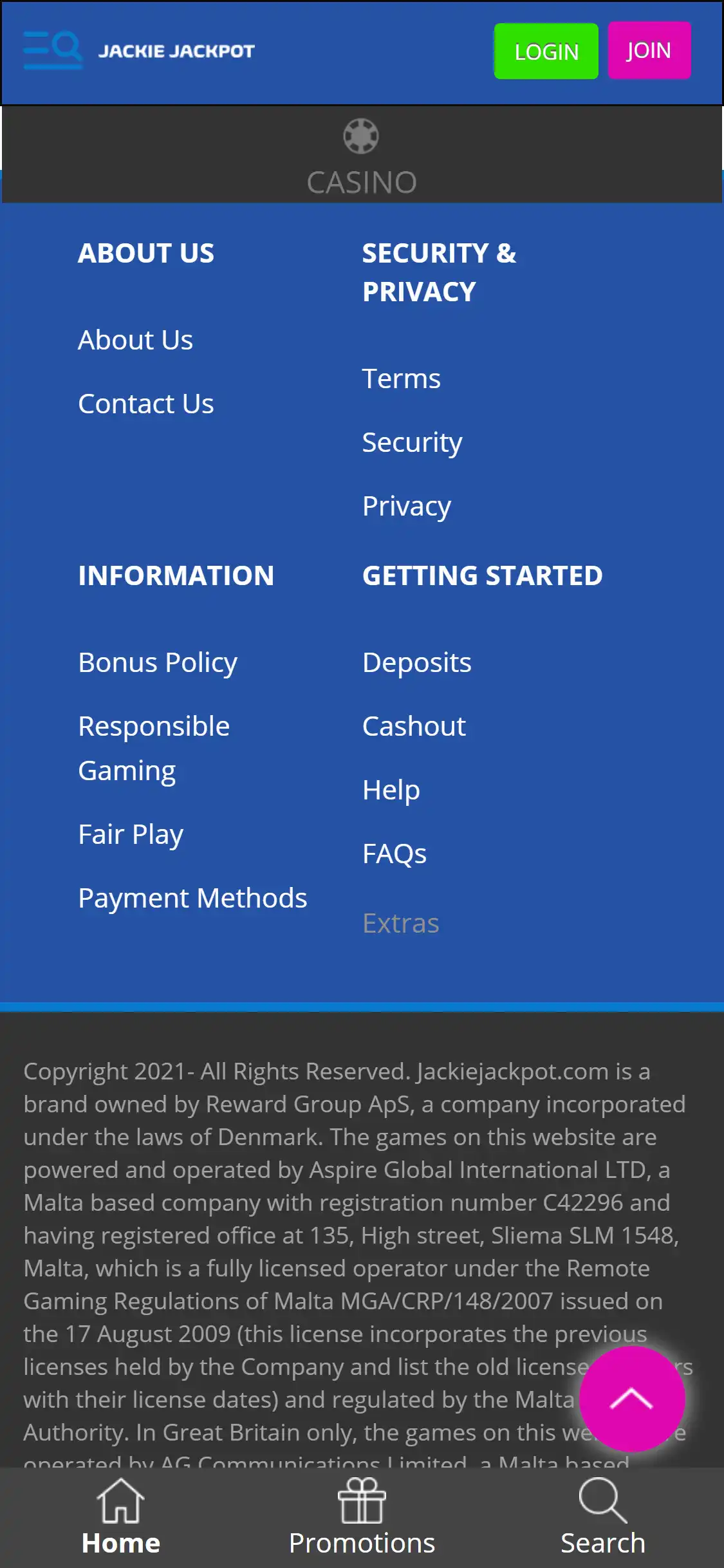 Jackie Jackpot Casino Mobile Login Review