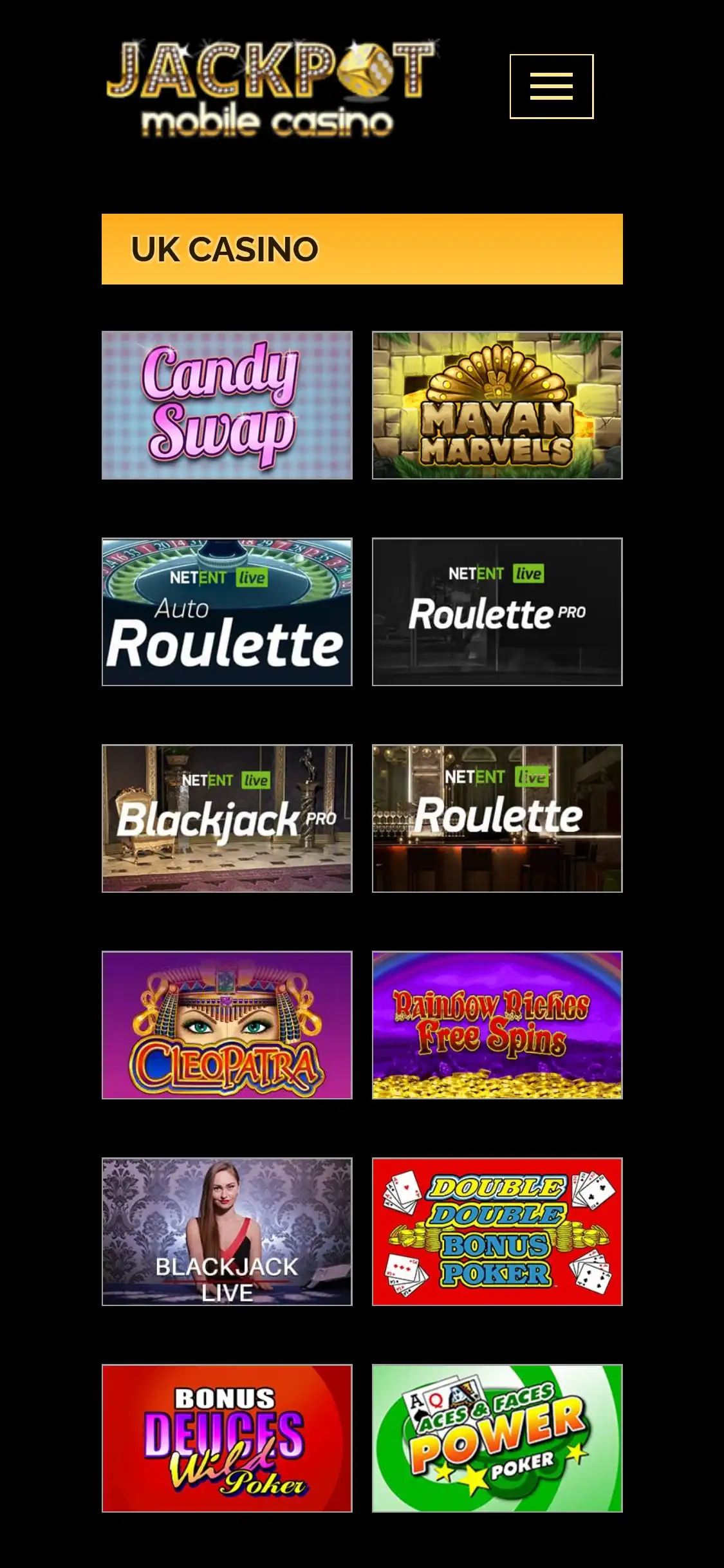 Jackpot Mobile Casino UK Mobile Games Review