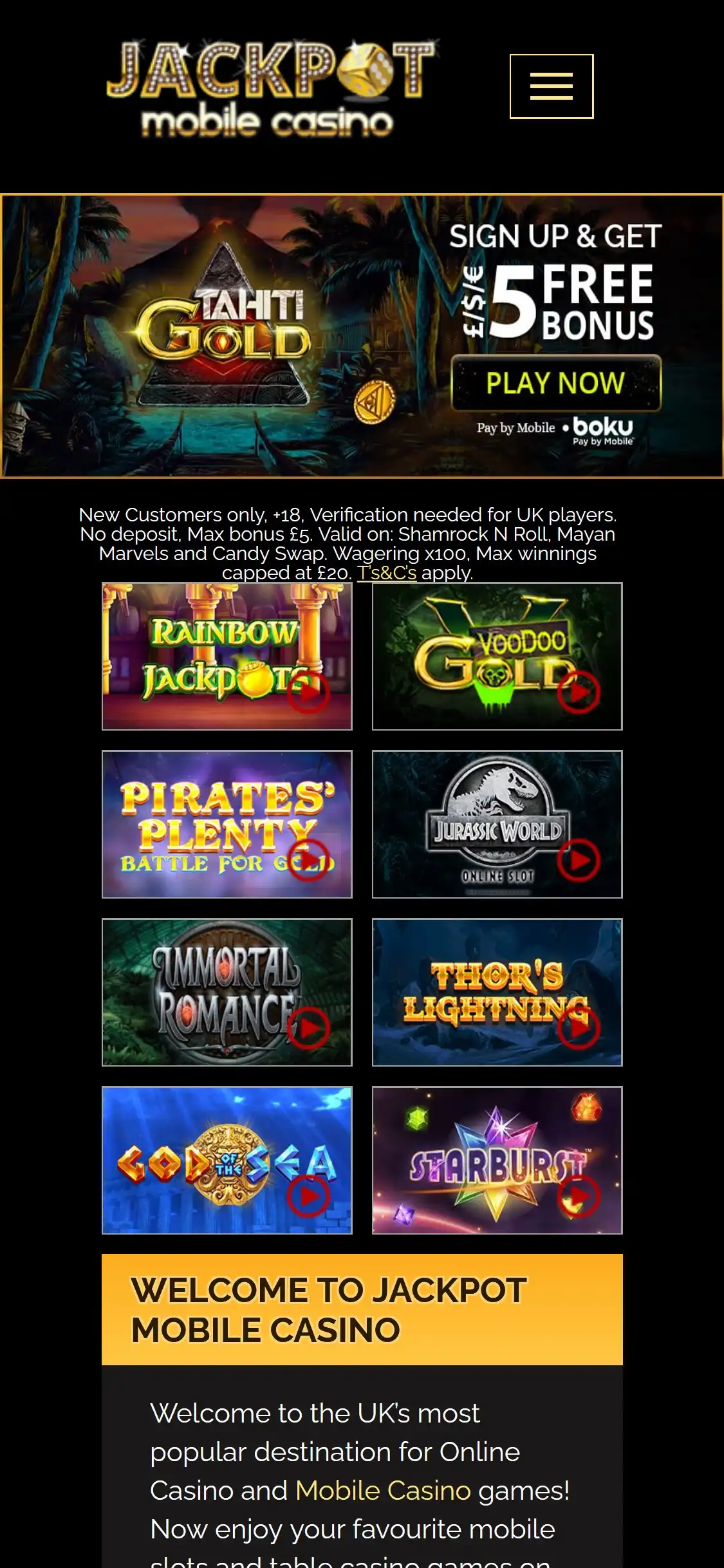 Jackpot Mobile Casino UK Mobile Review