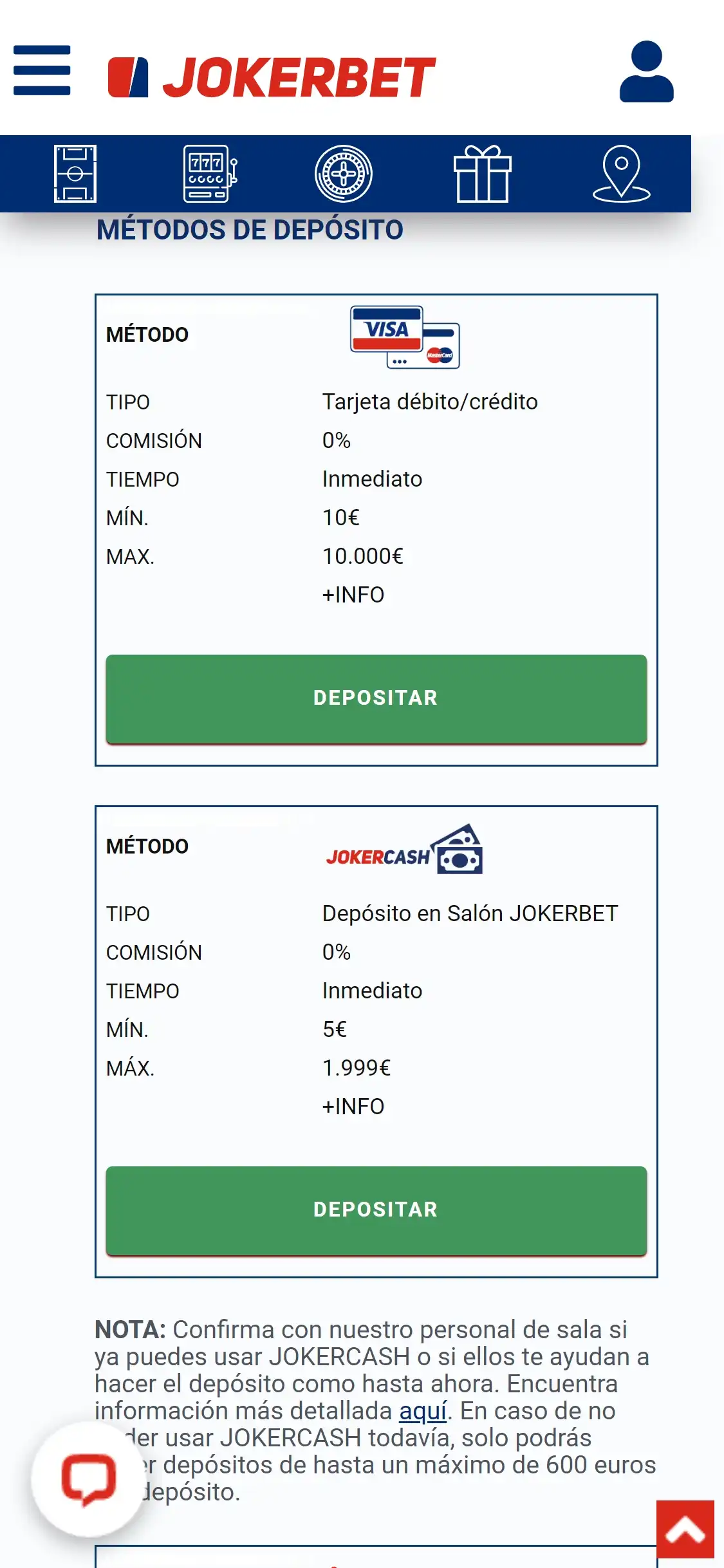Jokerbet Mobile Payment Methods Review