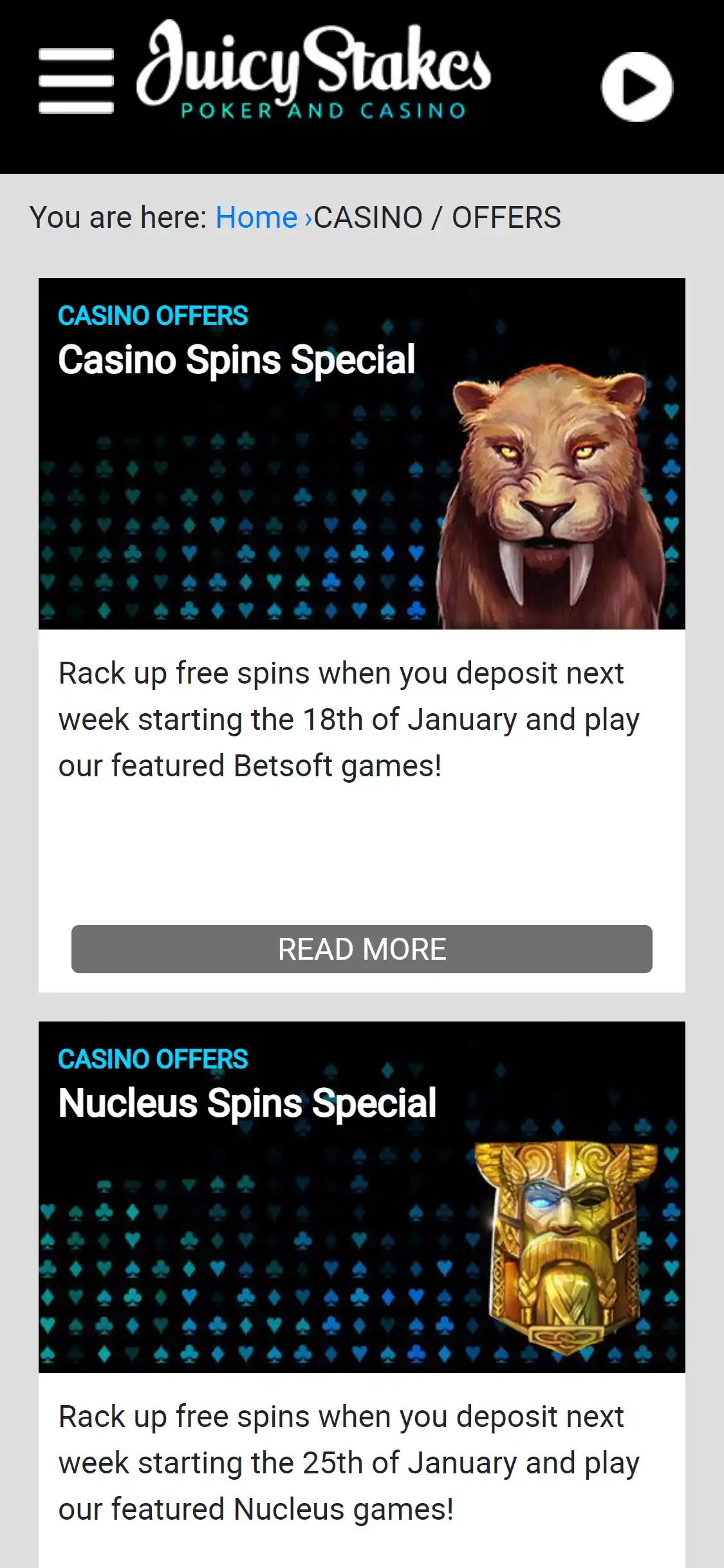 Juicy Stakes Casino Mobile No Deposit Bonus Review