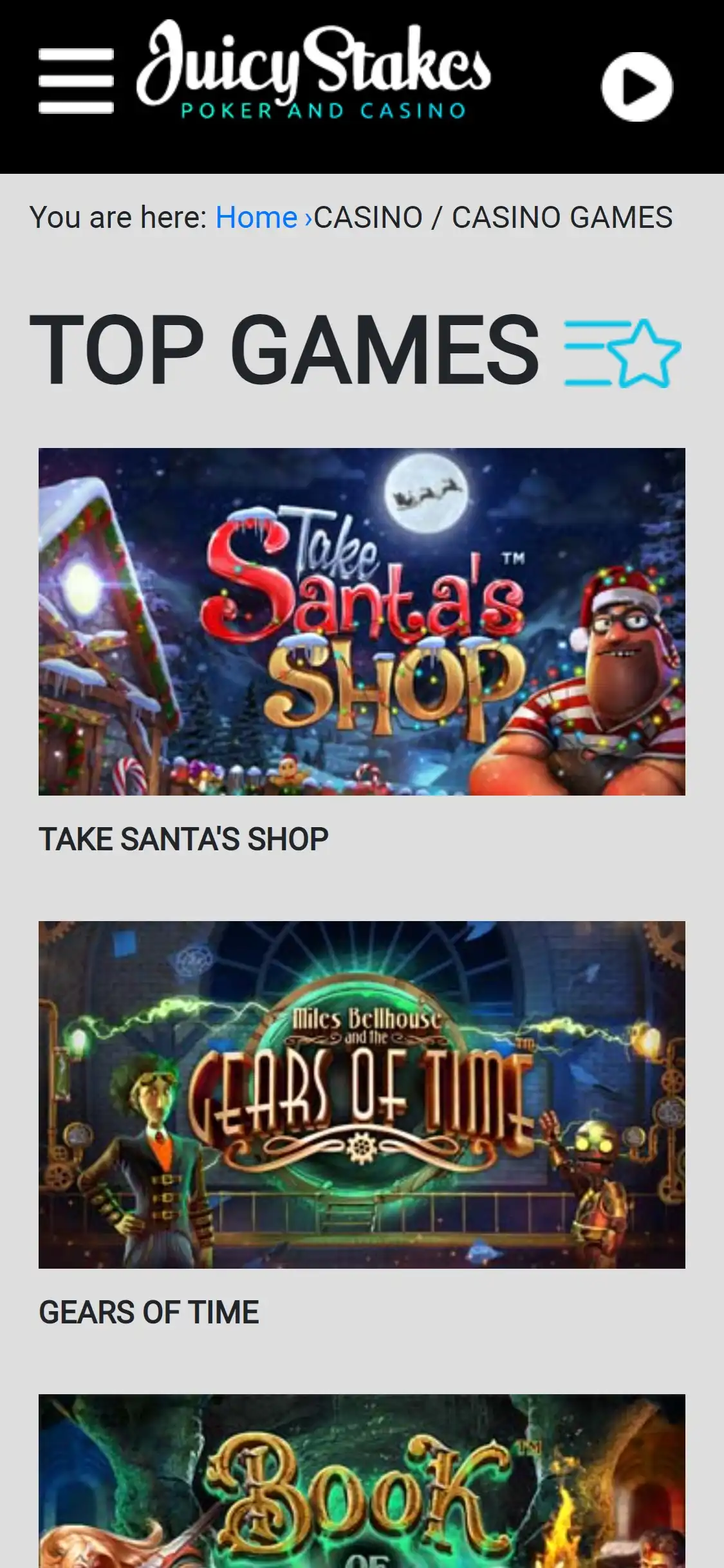 Juicy Stakes Casino Mobile Games Review