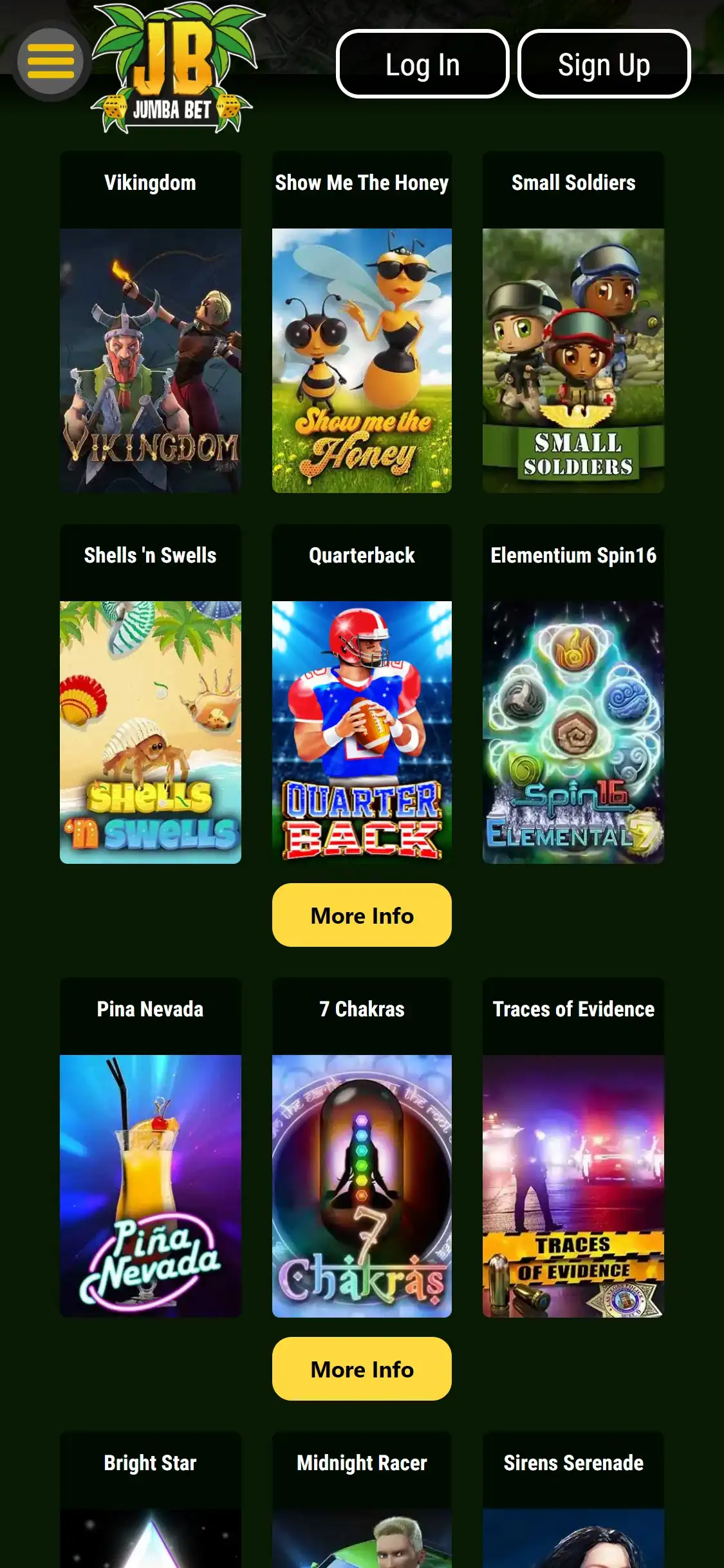 Jumba Bet Casino Mobile Games Review