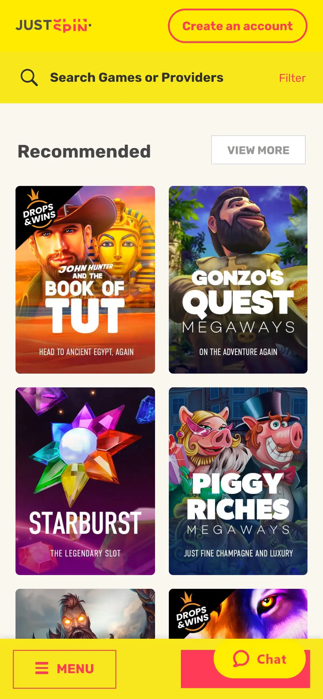 JustSpin Casino Mobile Games Review