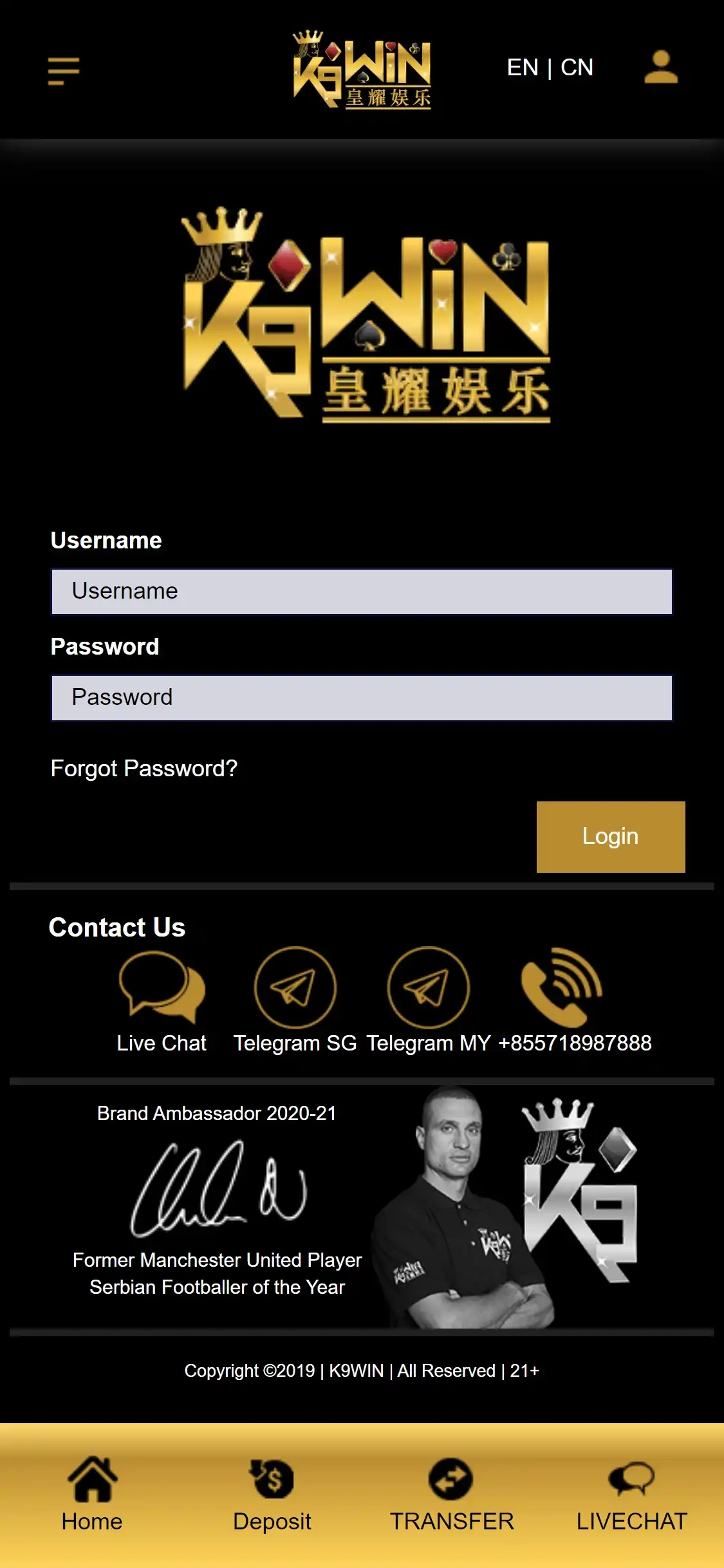 K9WIN Online Casino Mobile Login Review