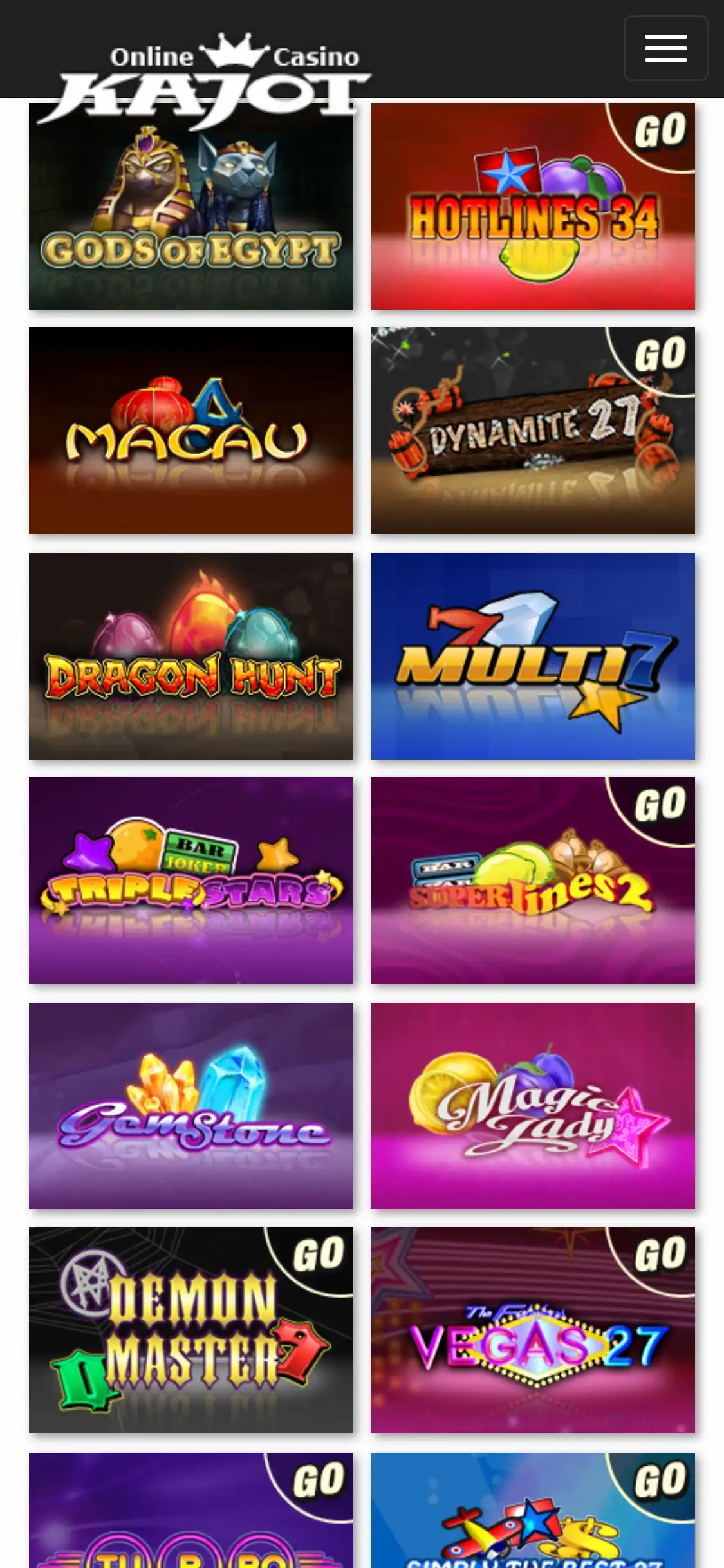 Kajot Casino Mobile Games Review