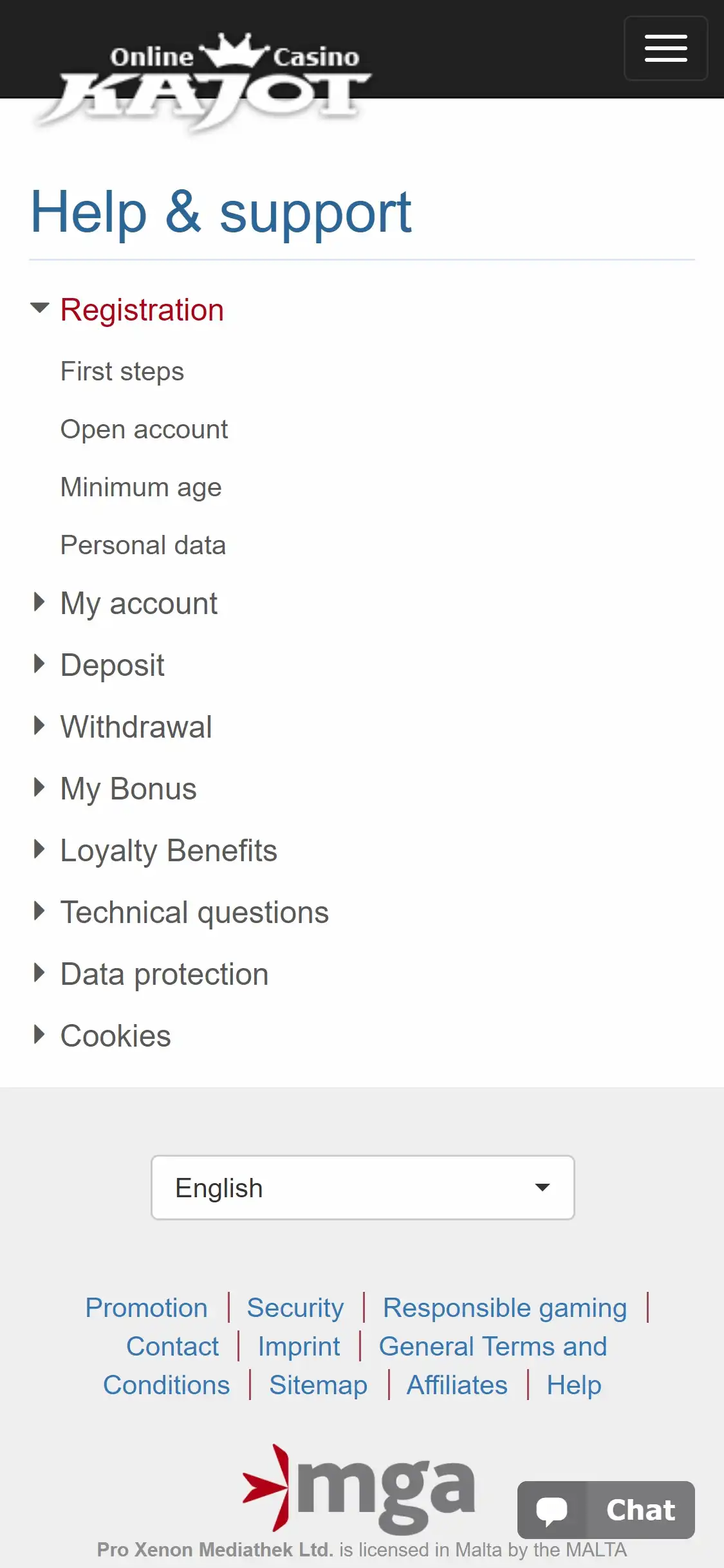 Kajot Casino Mobile Support Review