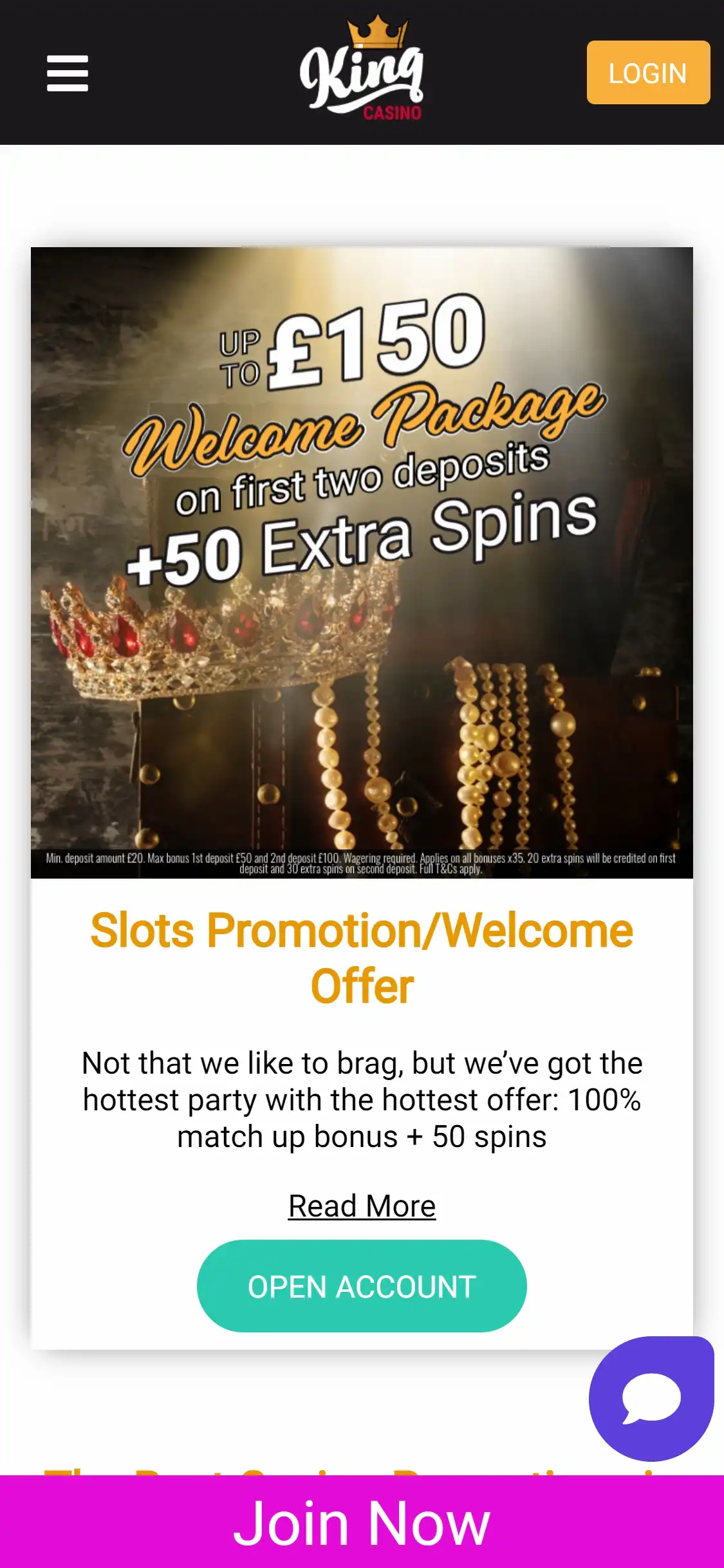 King Casino Mobile No Deposit Bonus Review