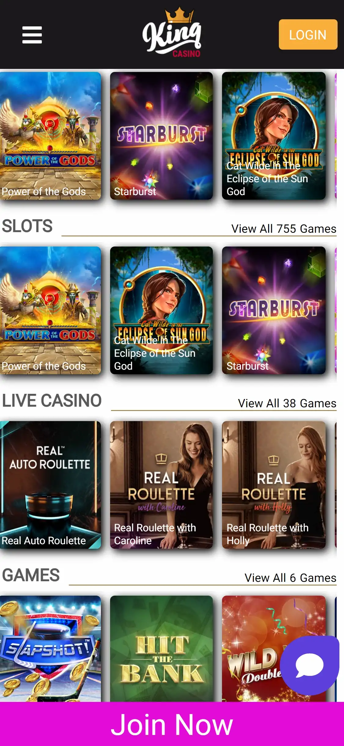 King Casino Mobile Games Review