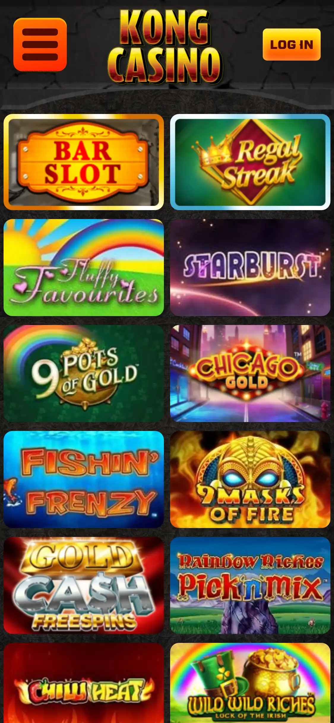 Kong Casino Mobile Games Review