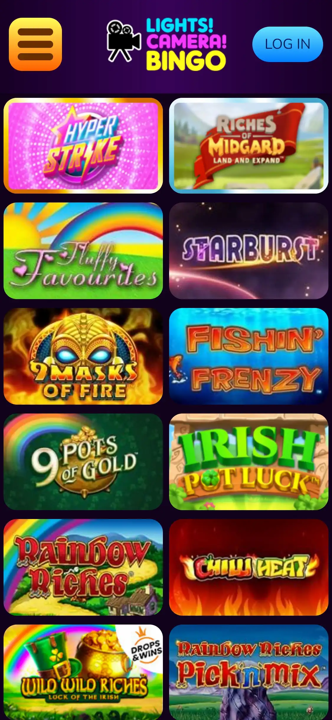 Lights Camera Bingo Casino Mobile Games Review