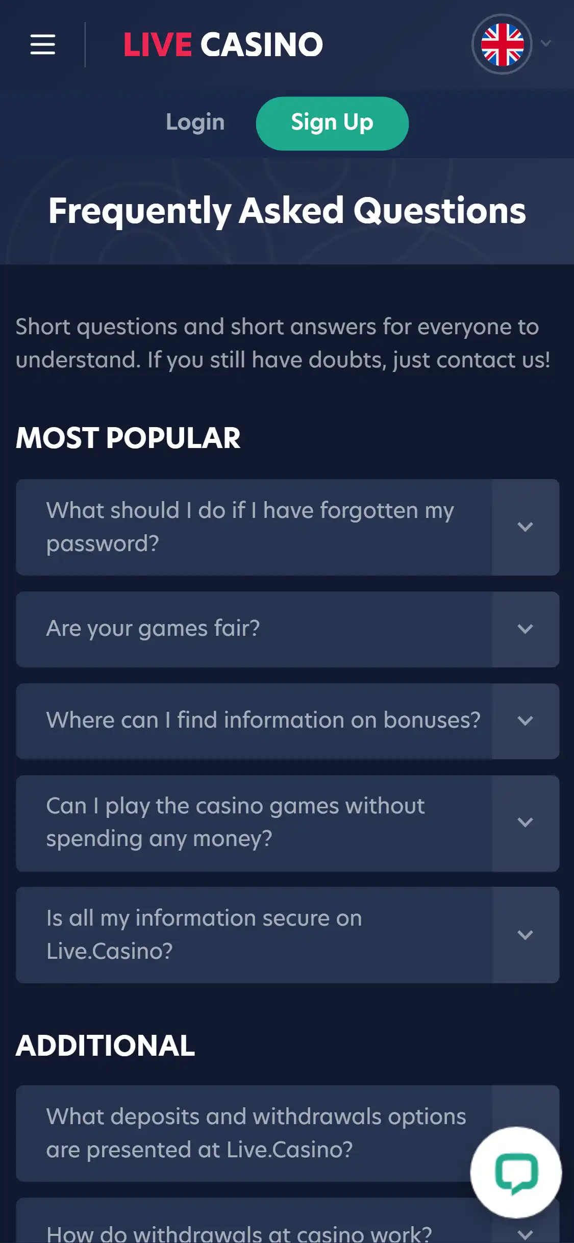 Live Casino Mobile Support Review