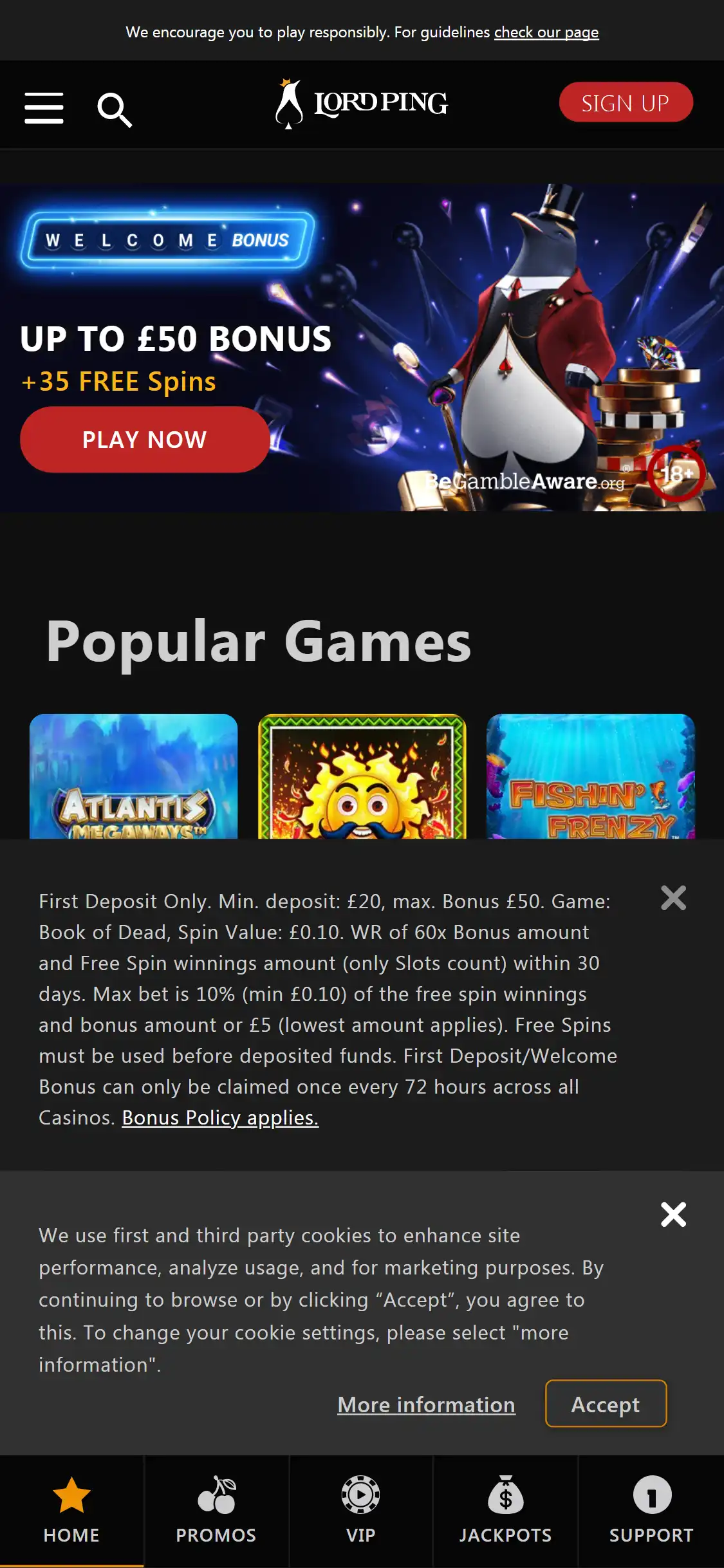 Lordping Casino Mobile Review