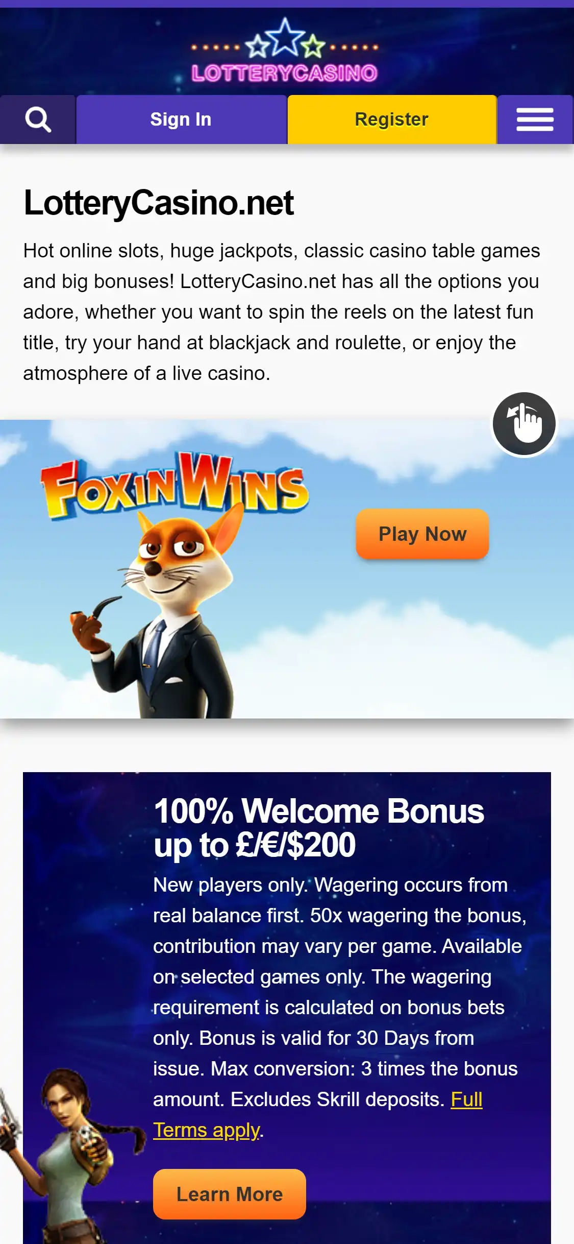 Lottery Casino Mobile Review