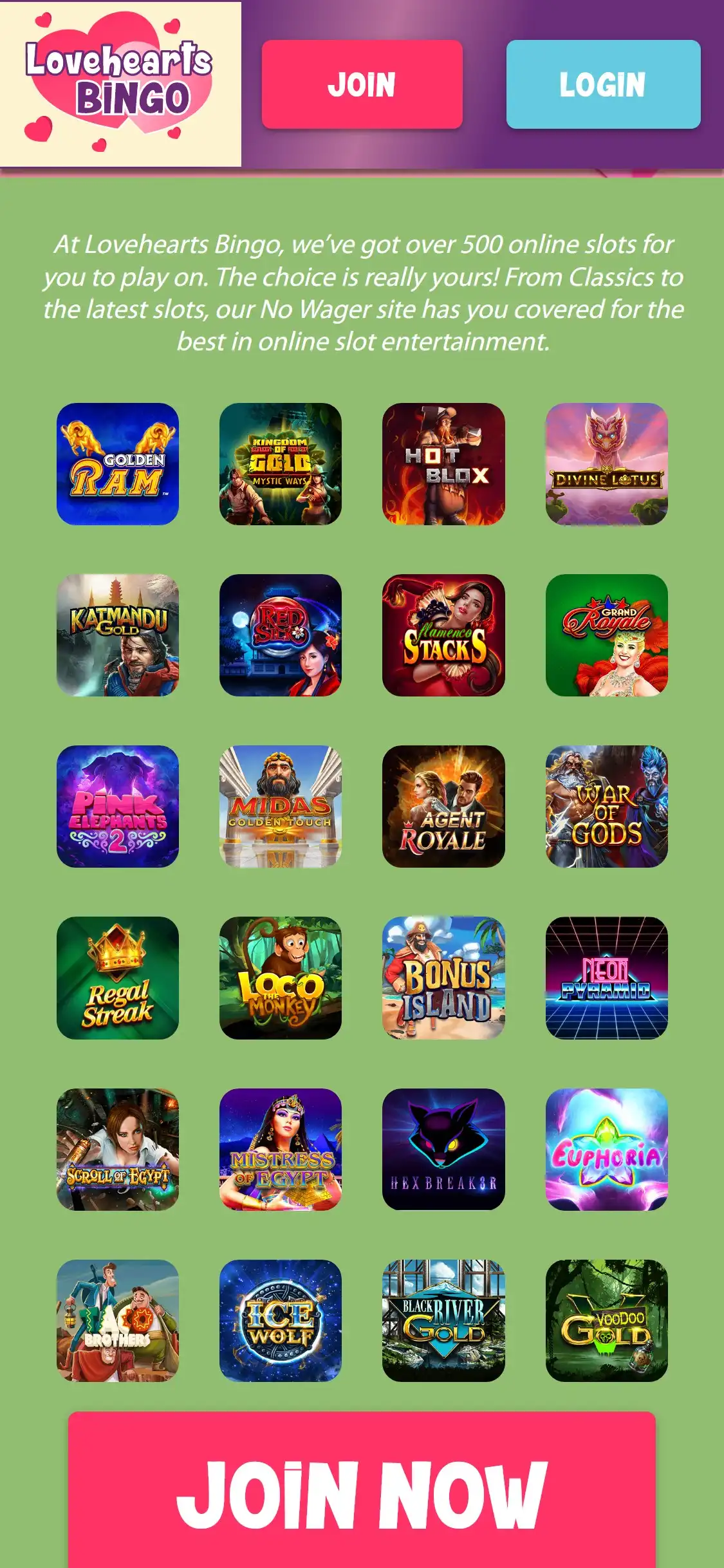 Love Hearts Bingo Casino Mobile Games Review