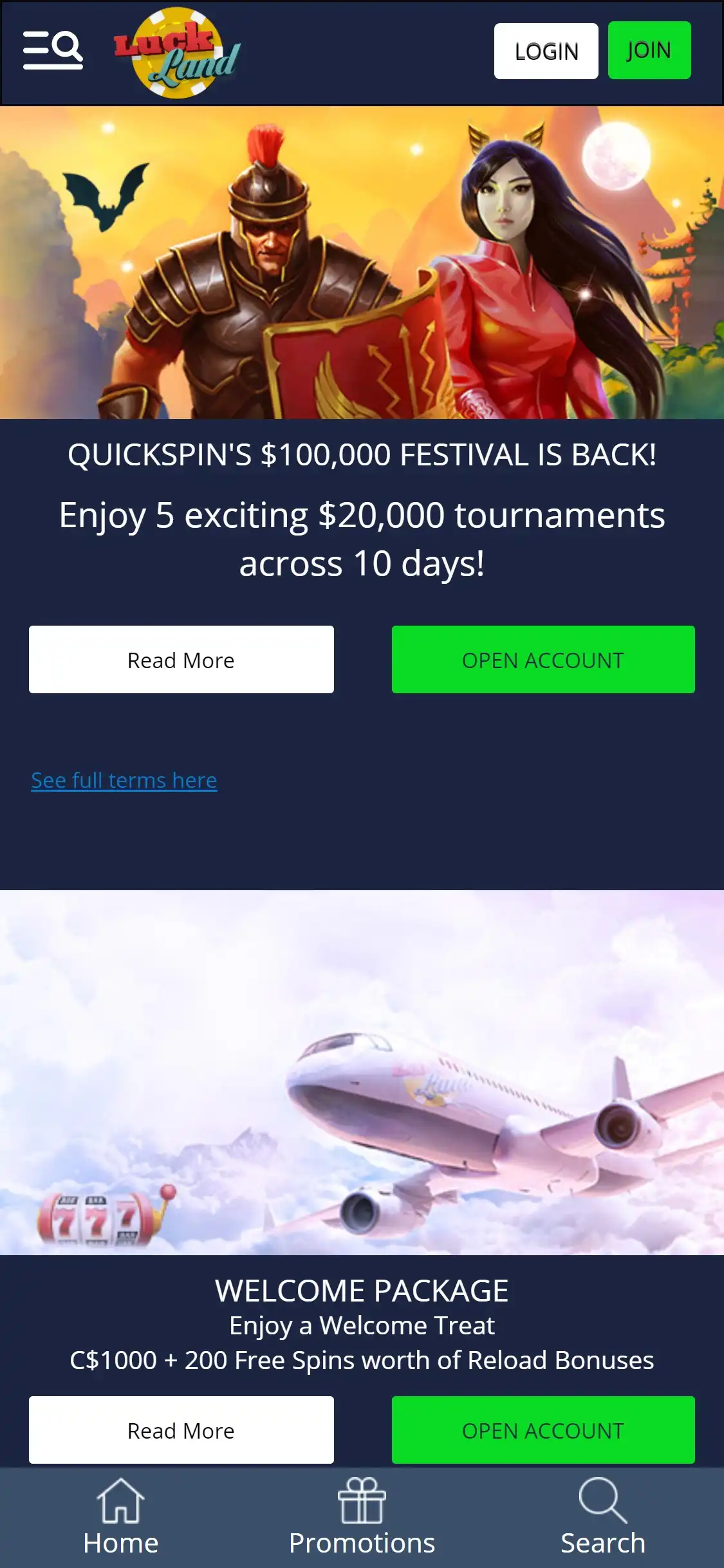 LuckLand Casino Mobile No Deposit Bonus Review
