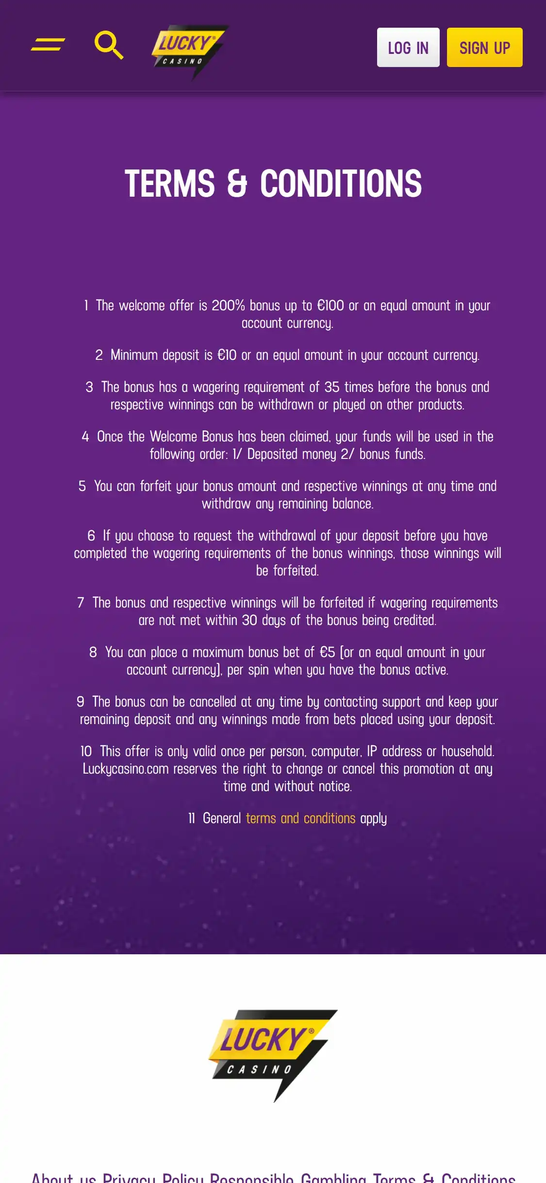 Lucky Casino Mobile Support Review