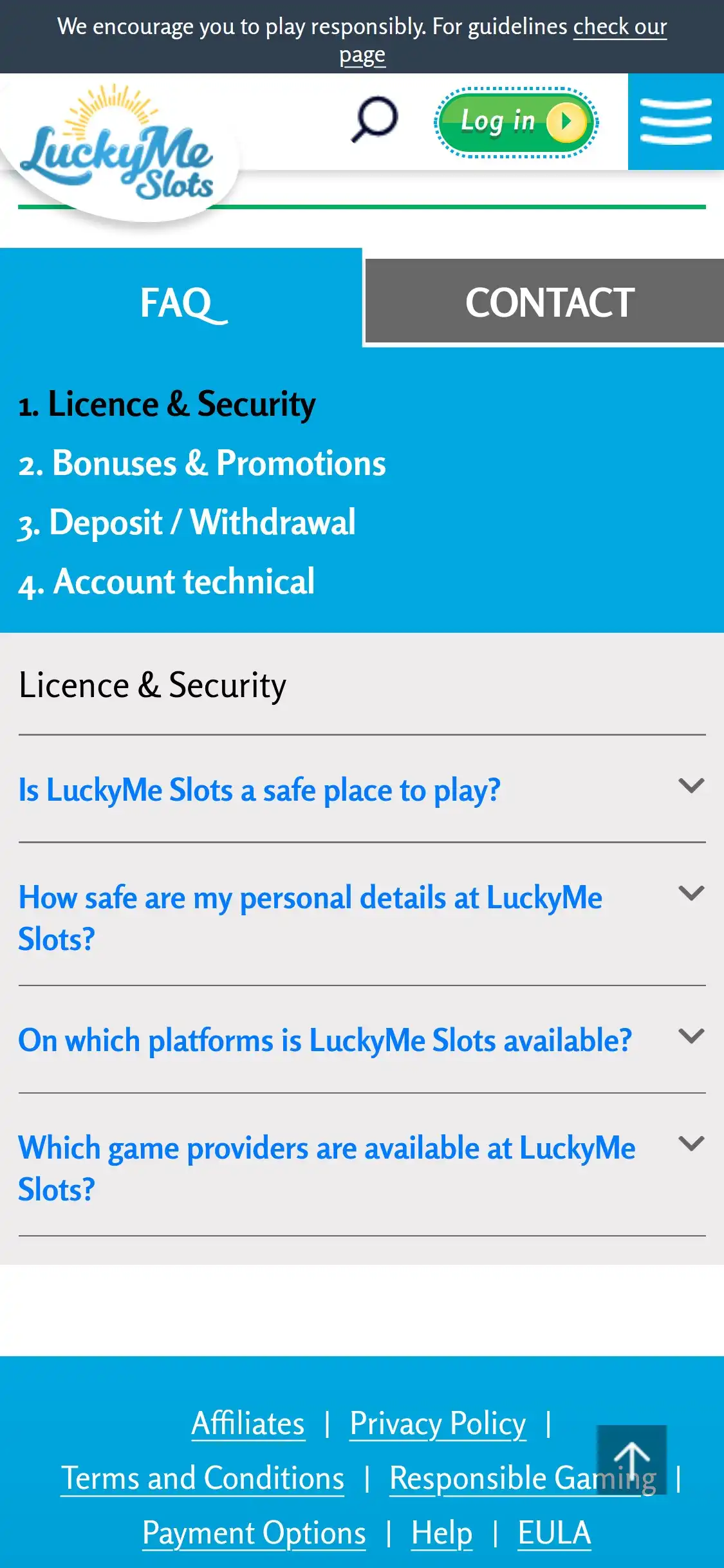LuckyMe Slots Mobile Support Review