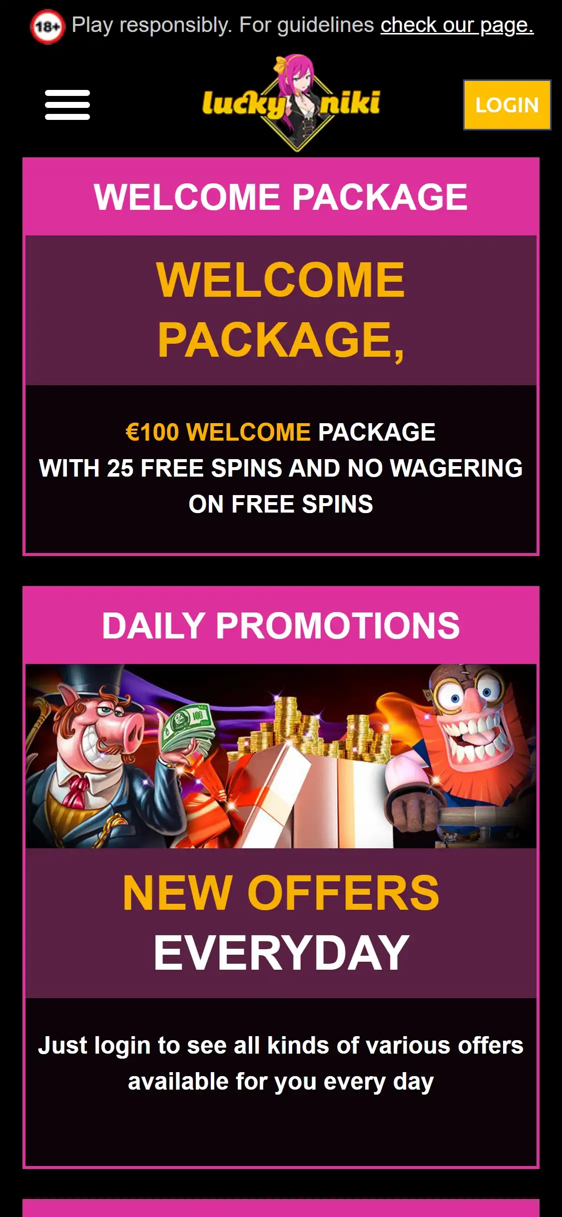 Lucky Niki Casino Mobile No Deposit Bonus Review