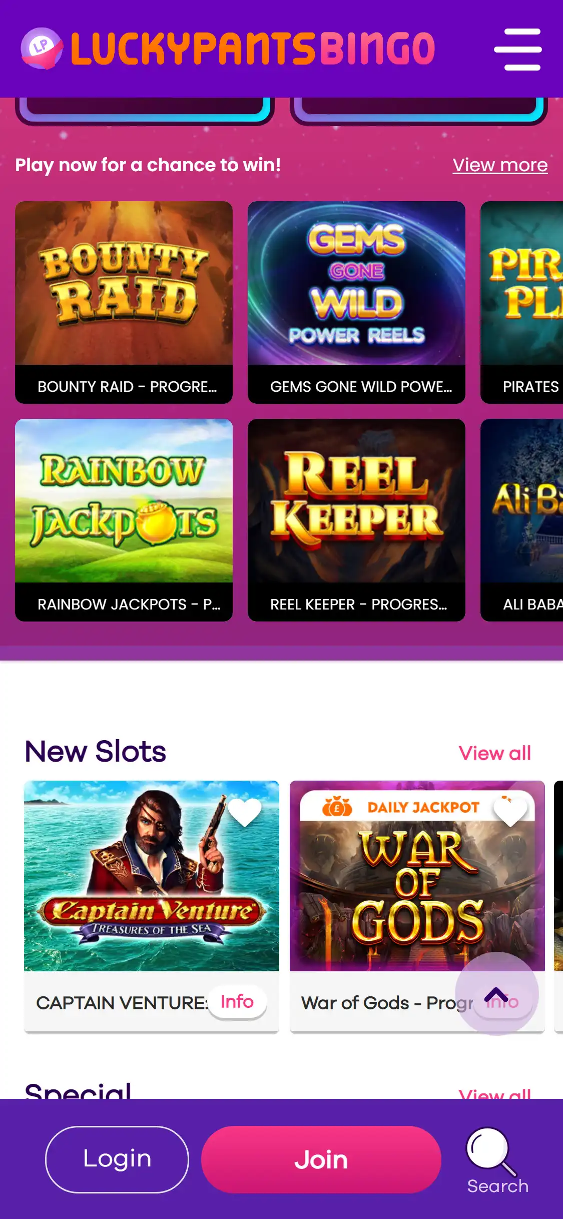 LuckyPantsBingo Casino Mobile Games Review