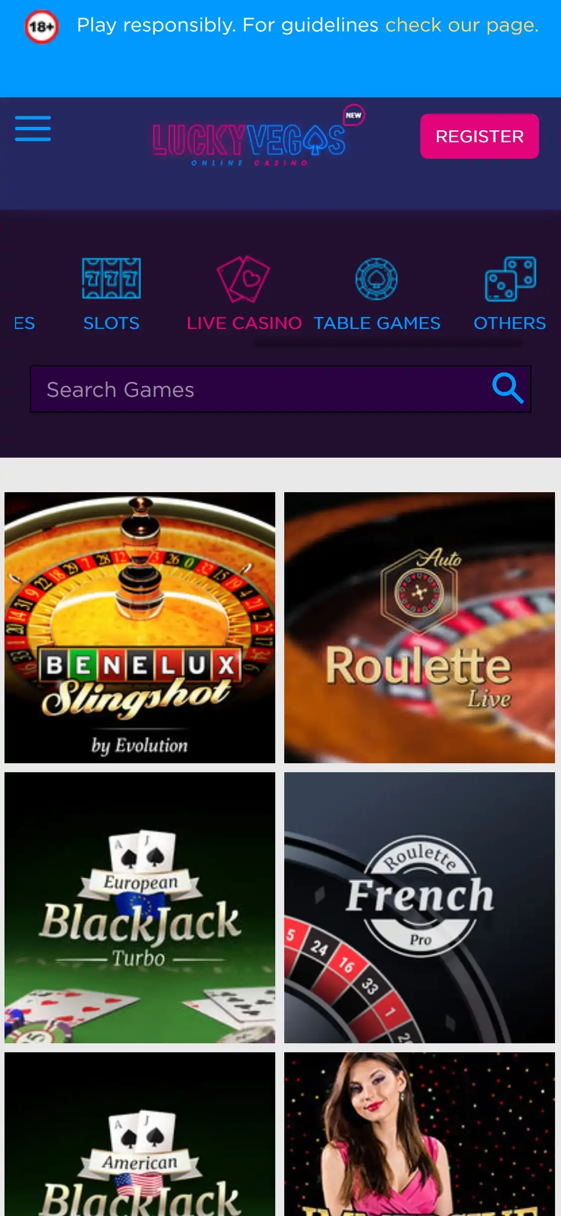 Lucky Vegas Mobile Live Dealer Games Review