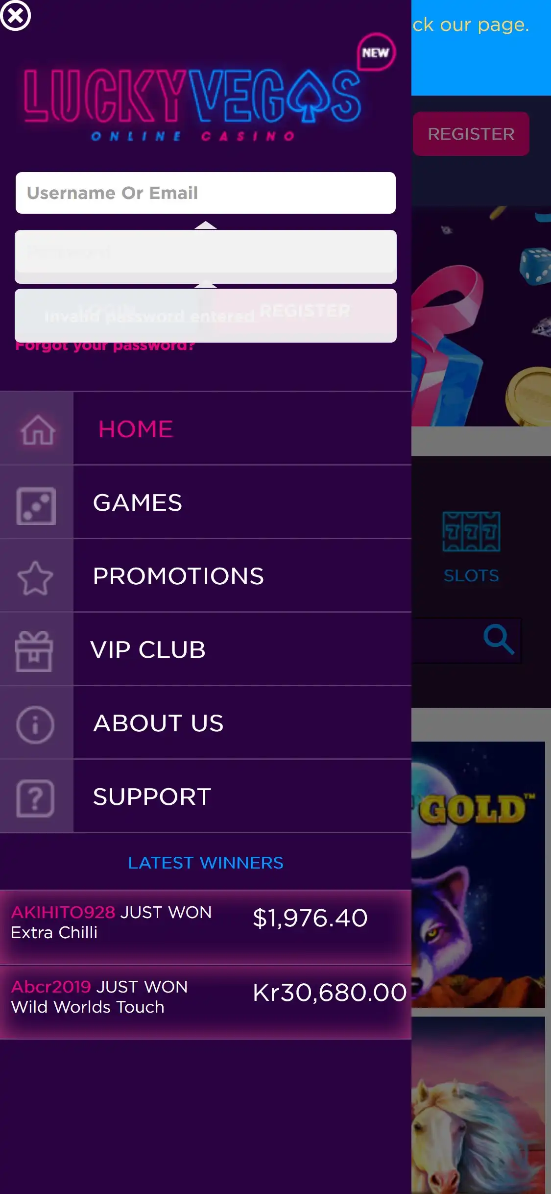 Lucky Vegas Mobile Login Review