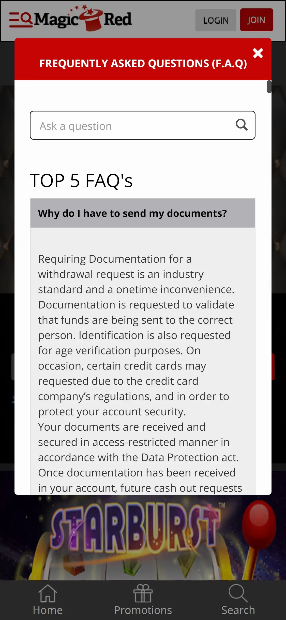 Magic Red Casino Mobile Support Review