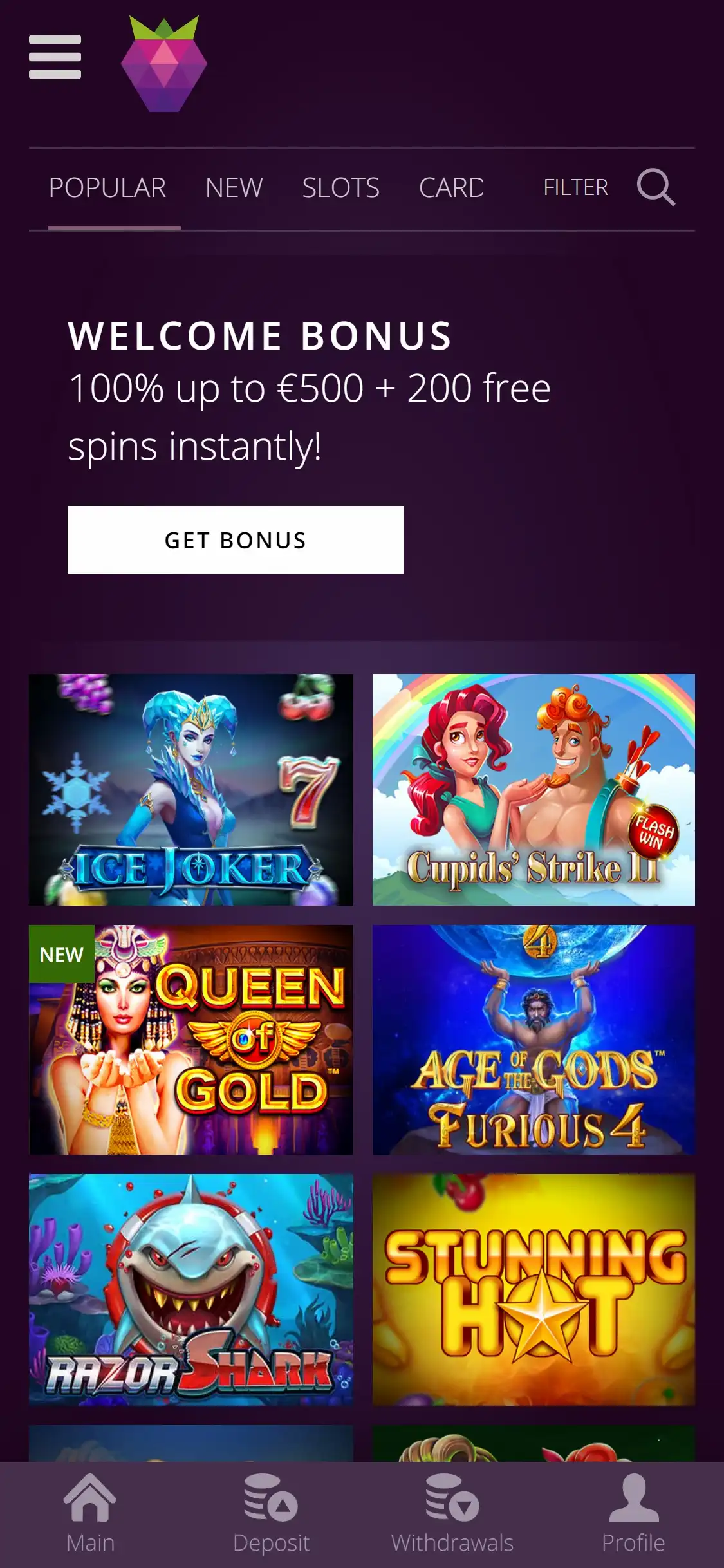 Malina Casino Mobile Review