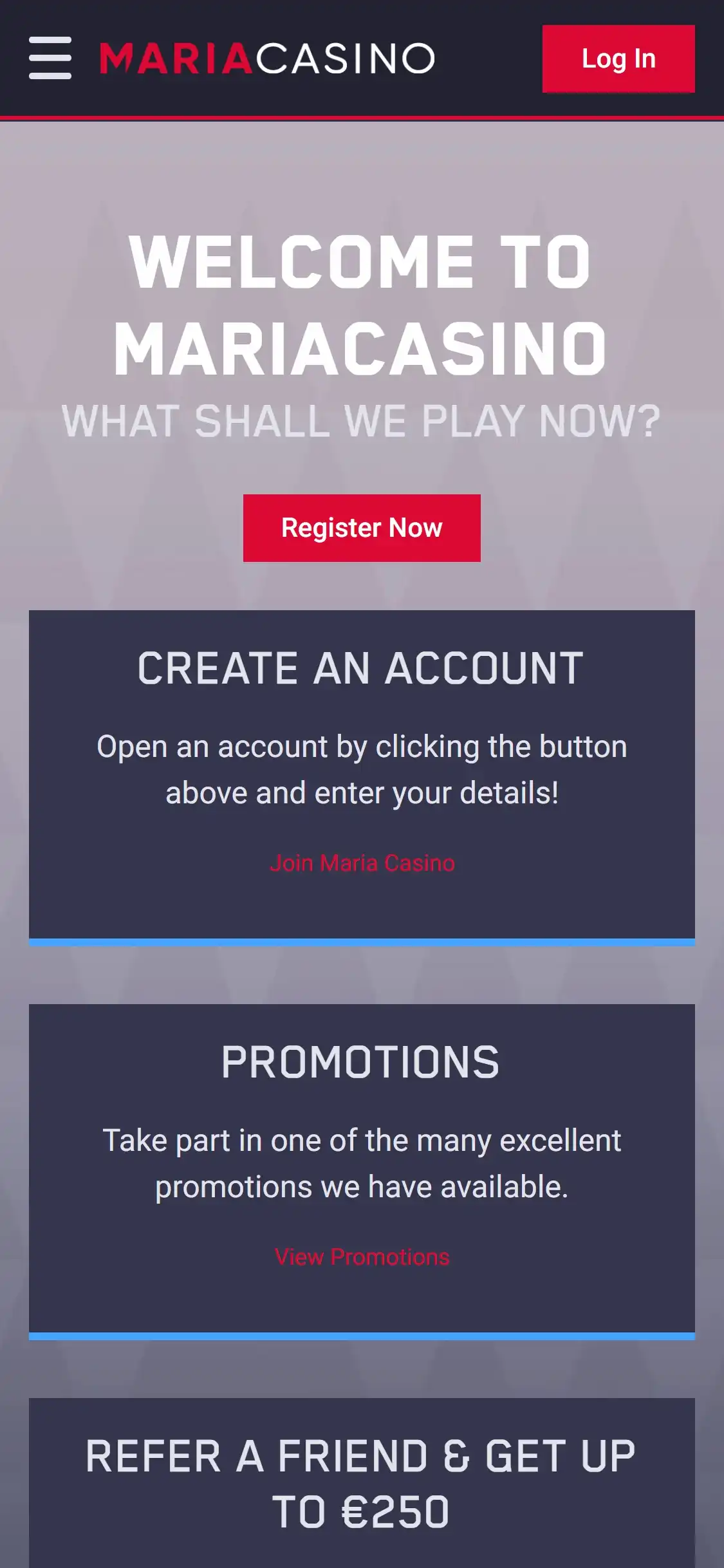 Maria Casino Mobile Review