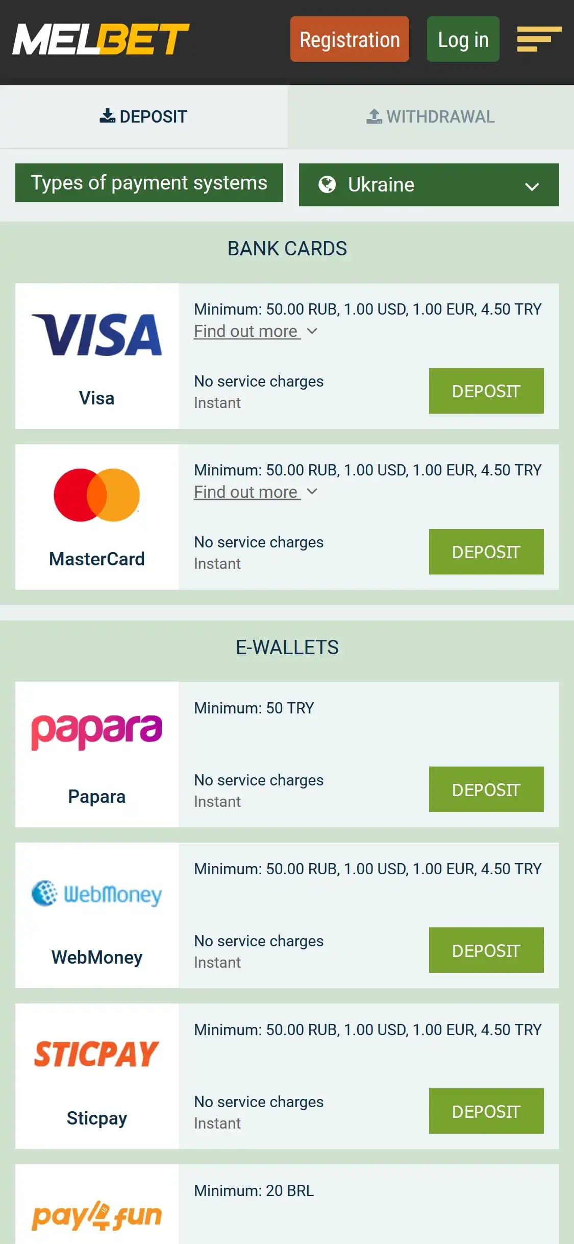 Melbet Casino Mobile Payment Methods Review