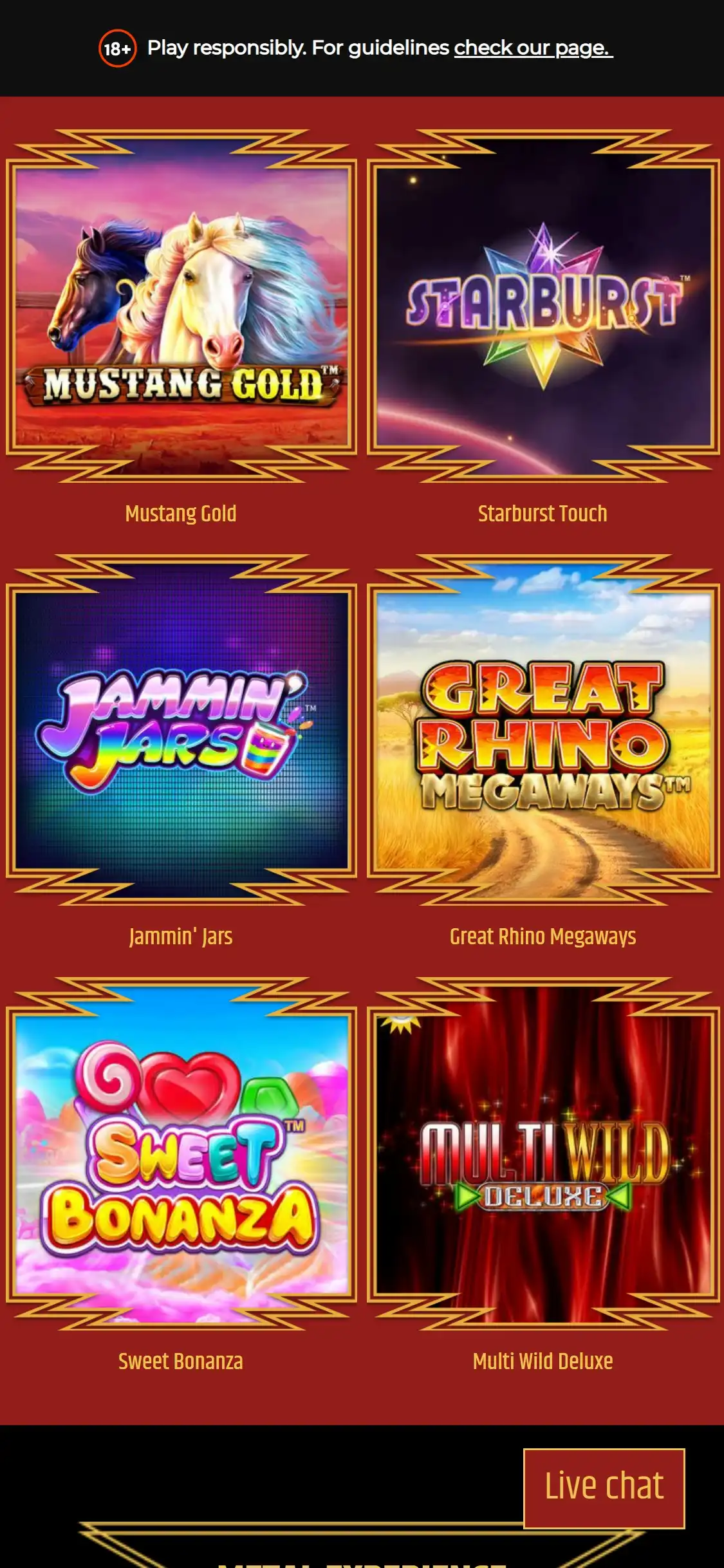 Metal Casino Mobile Games Review
