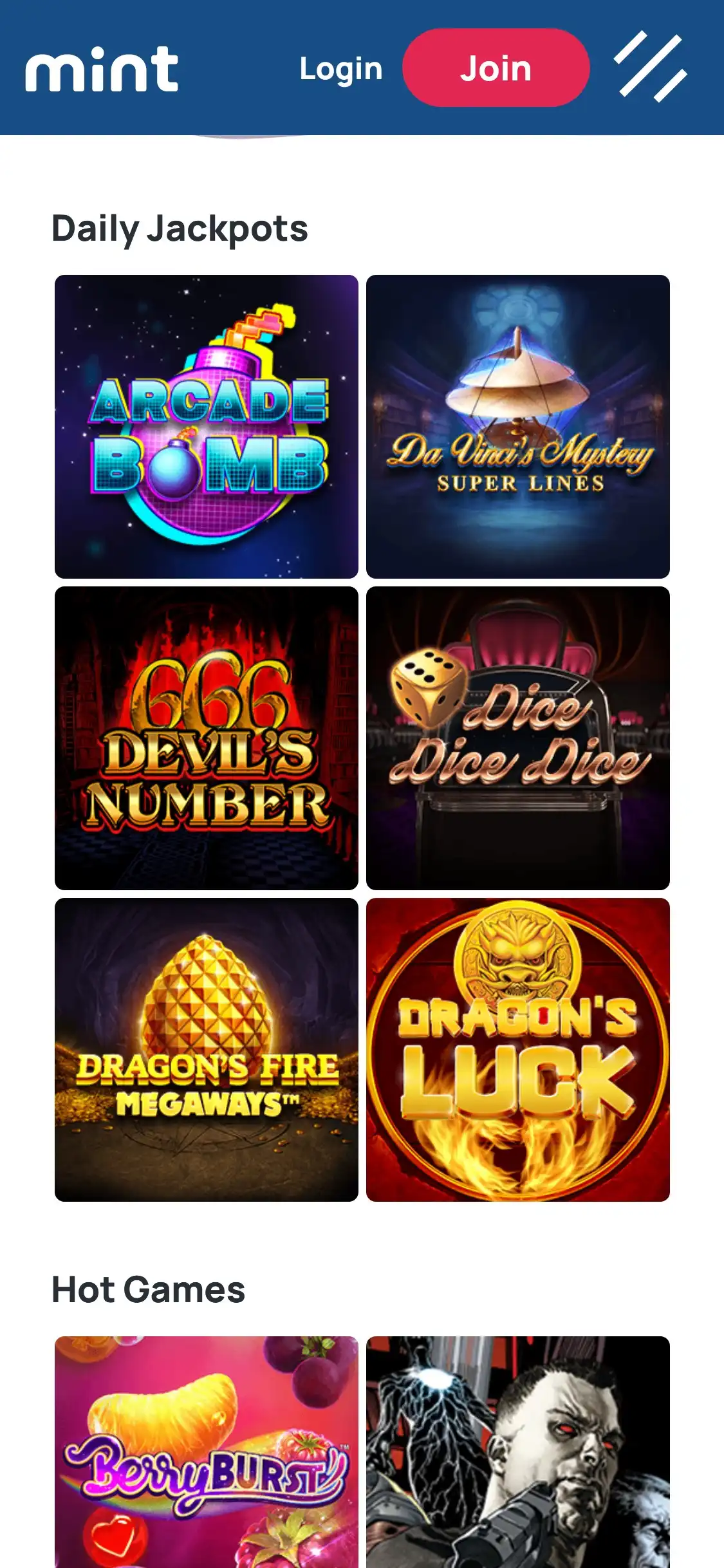 MintBingo Casino Mobile Games Review