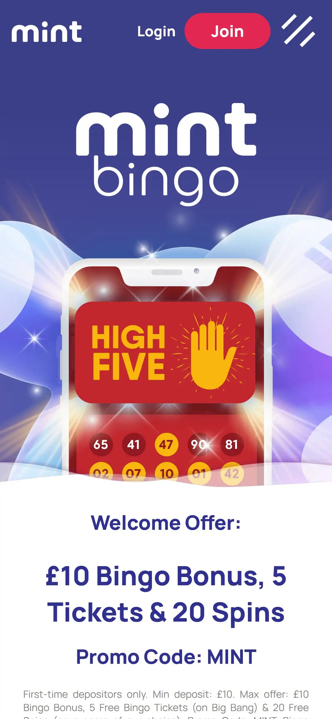 MintBingo Casino Mobile Review
