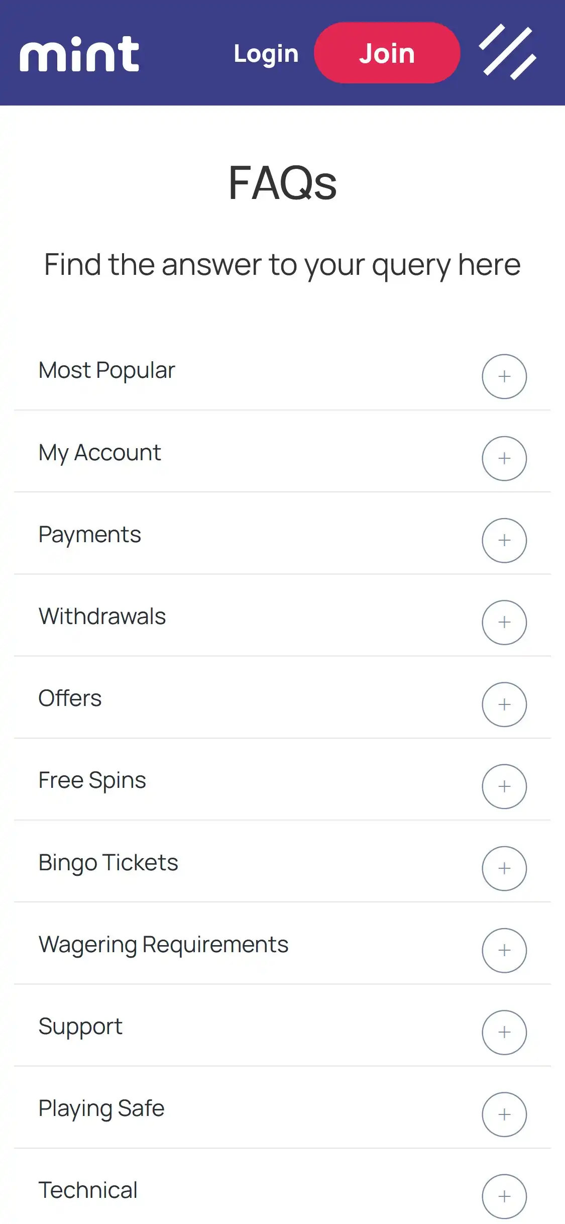 MintBingo Casino Mobile Support Review