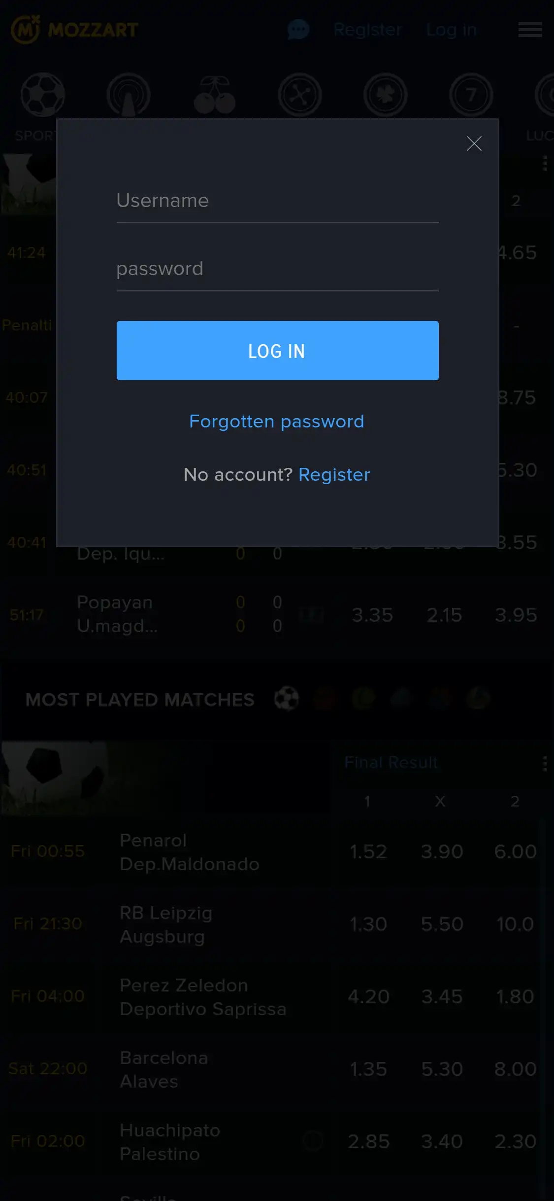 Mozzart Casino Mobile Login Review