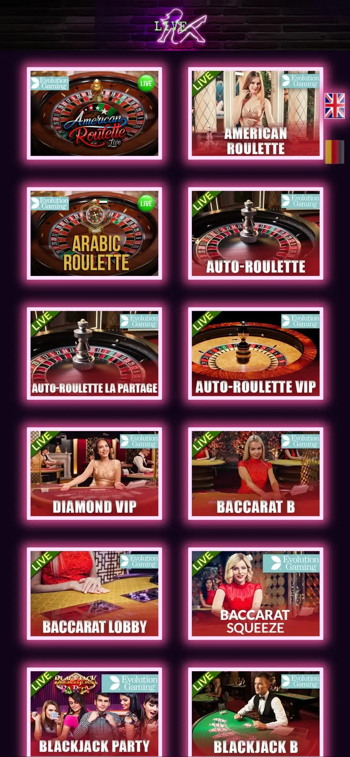 MrJackVegas Casino Mobile Live Dealer Games Review