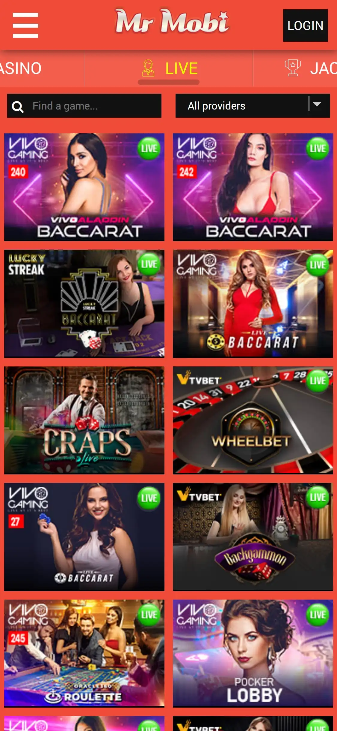 Mr Mobi Casino Mobile Live Dealer Games Review