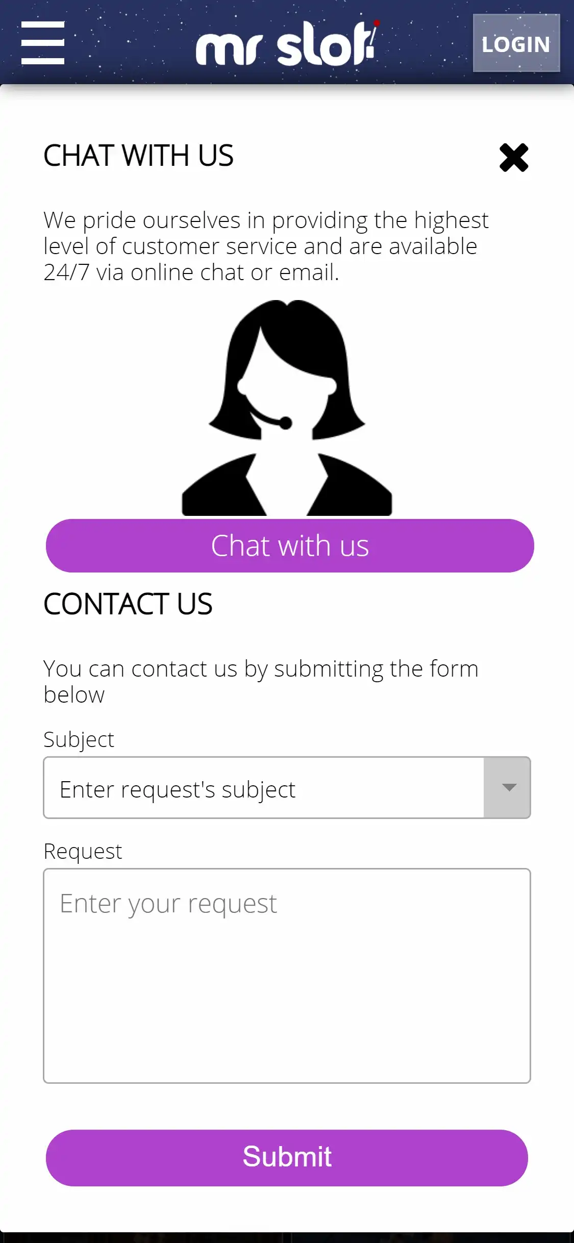 Mr Slot Casino Mobile Support Review