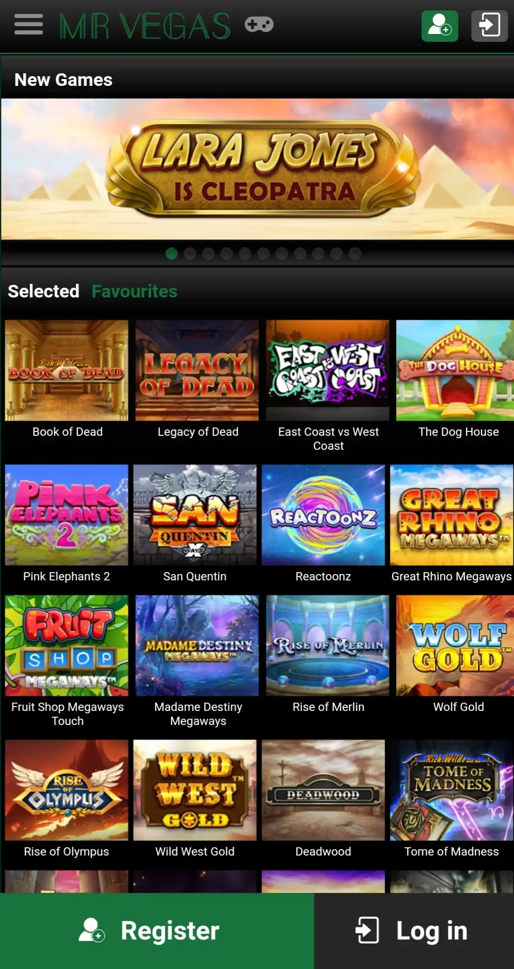 Mr Vegas Casino Mobile Games Review