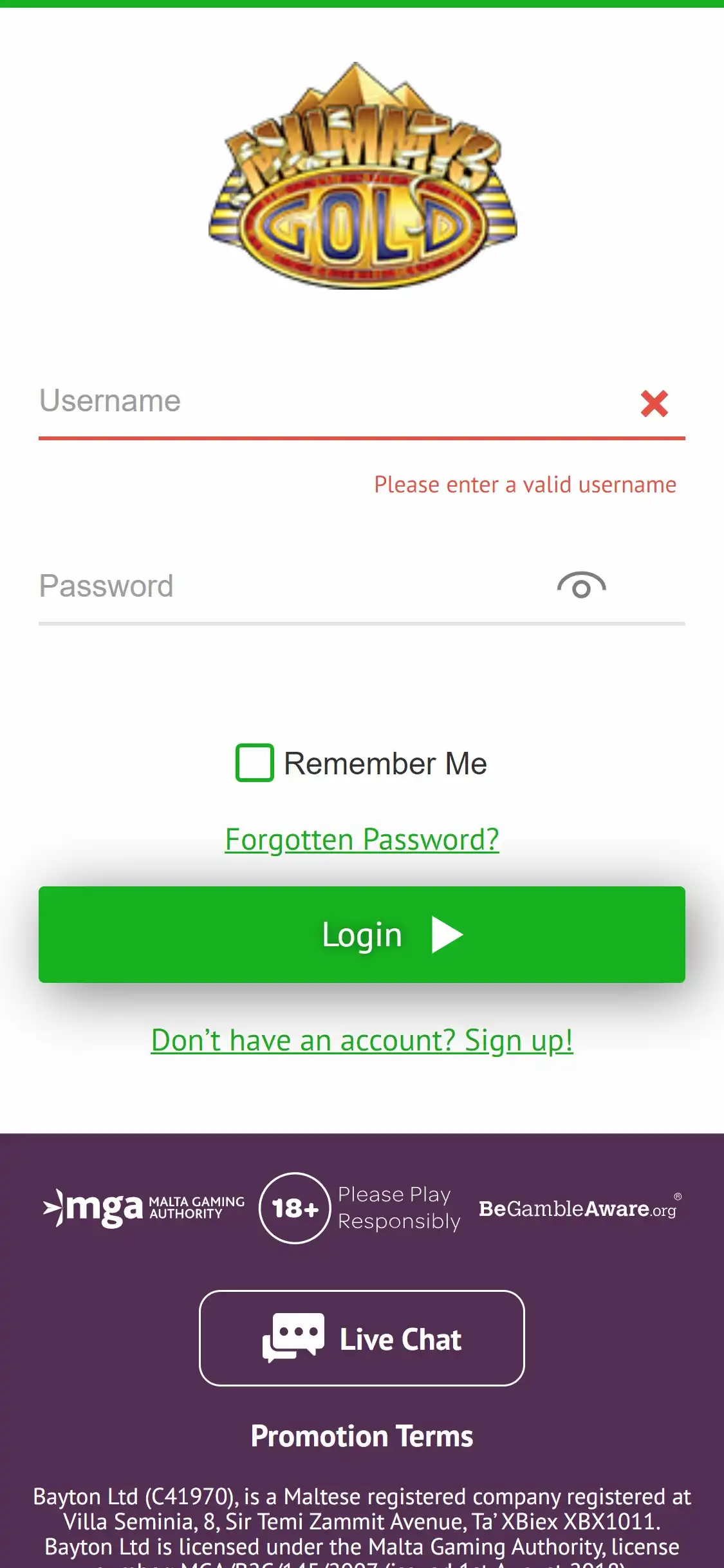 Mummys Gold Casino Mobile Login Review