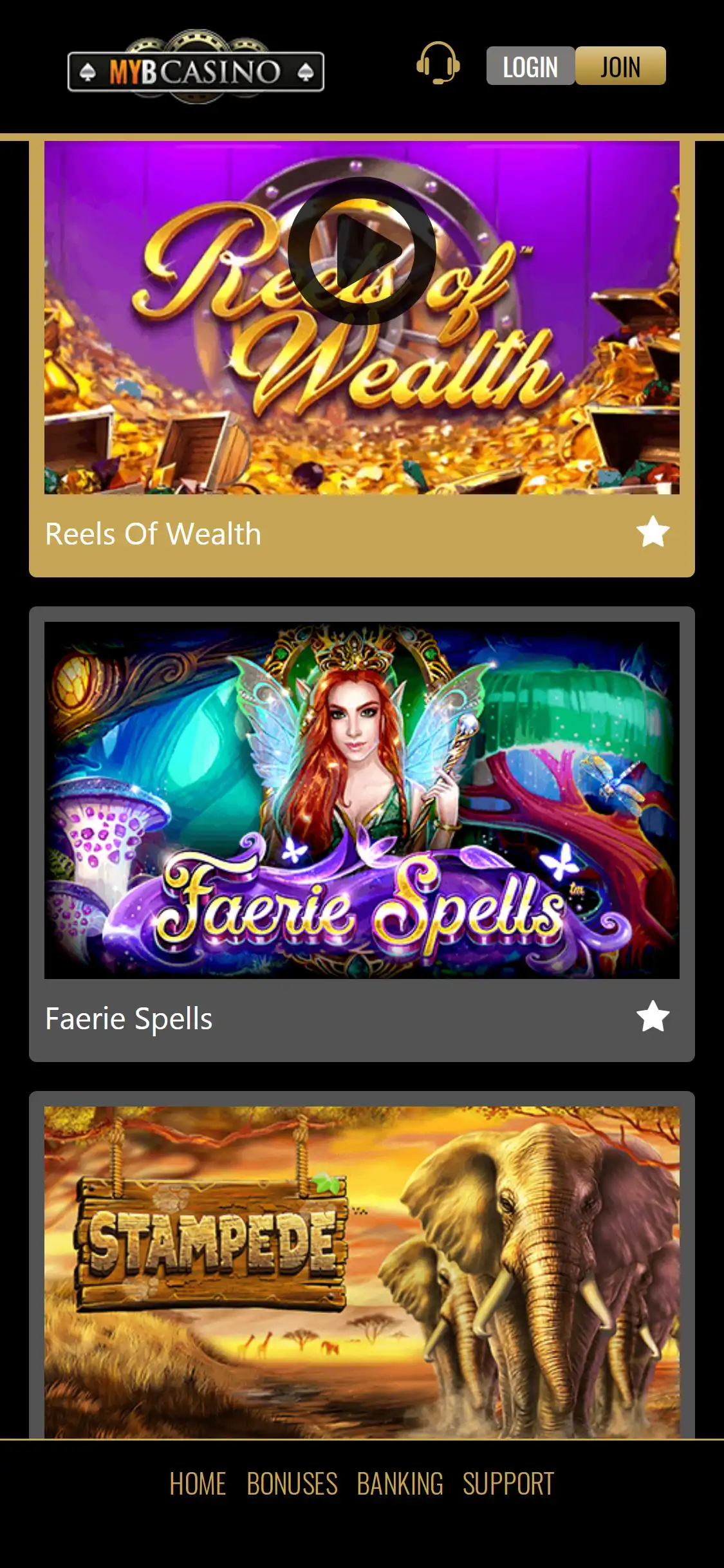 MYB Casino Mobile Games Review