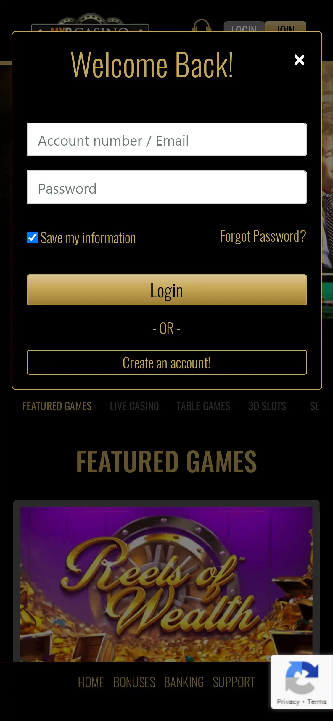 MYB Casino Mobile Login Review