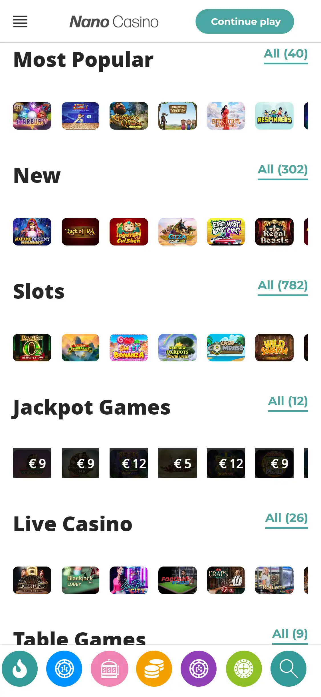 Nano Casino Mobile Games Review