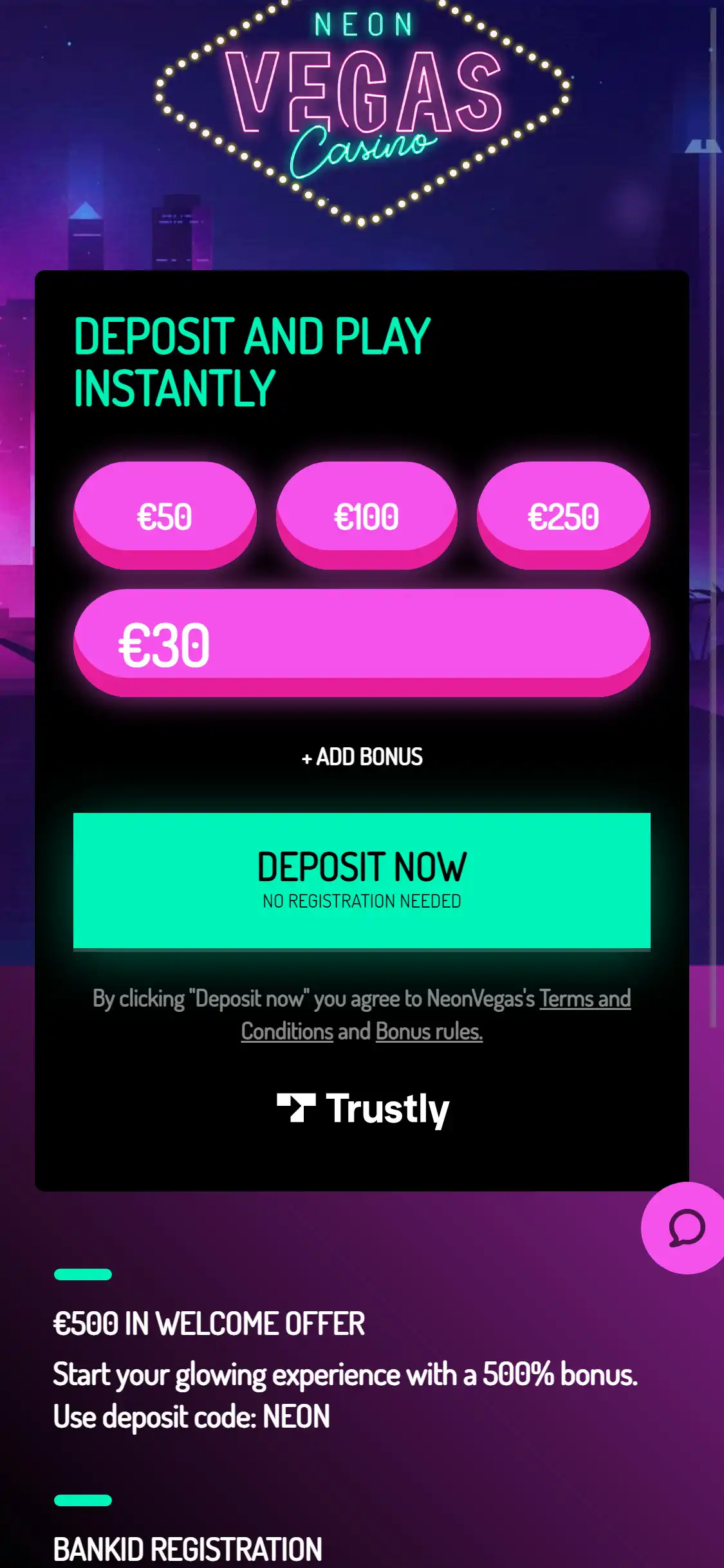 Neon Vegas Mobile Review